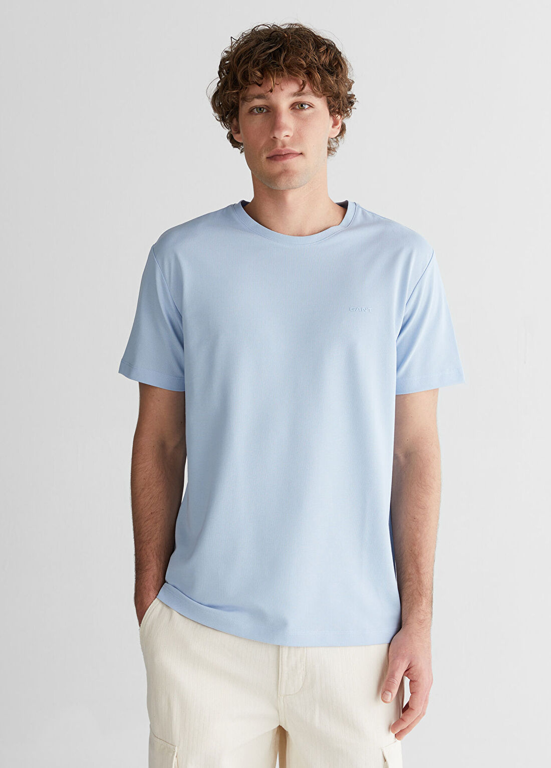 Gant Mavi Baskılı Kısa Kollu Erkek T-Shirt