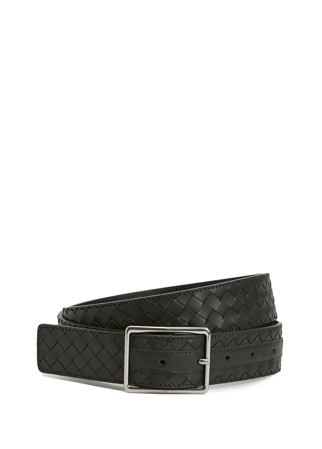 Bottega Veneta Koyu Yeşil Erkek Deri Kemer