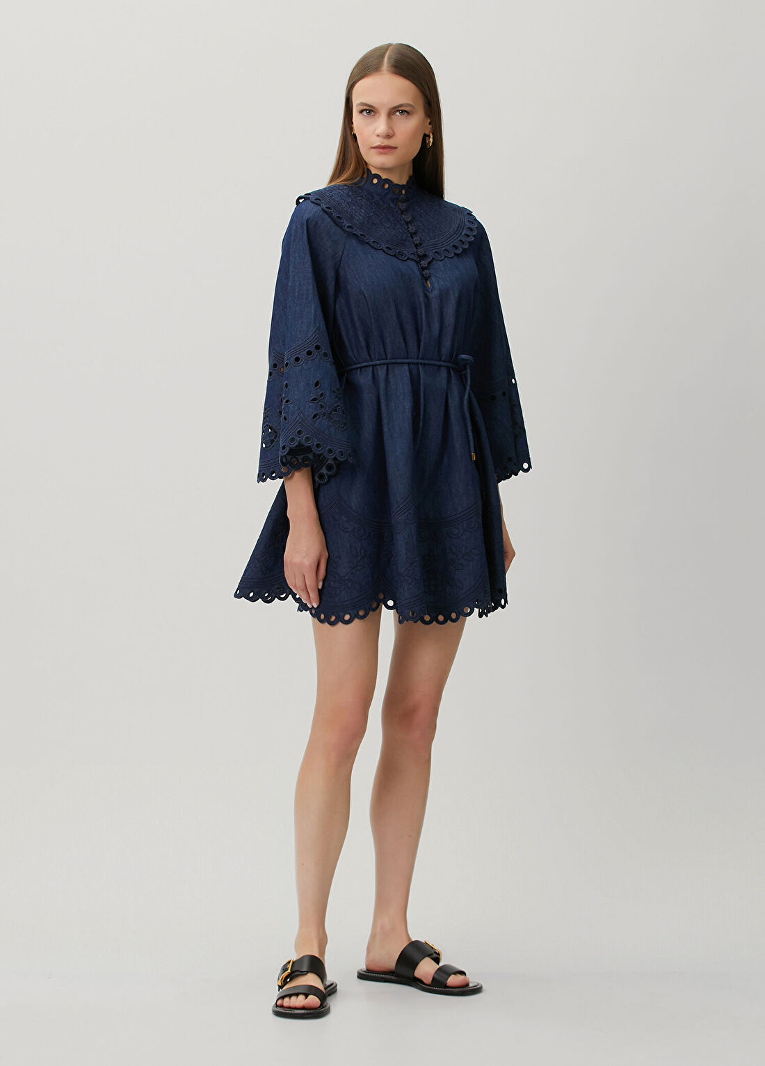 Zimmermann Mavi Midi Abiye Elbise