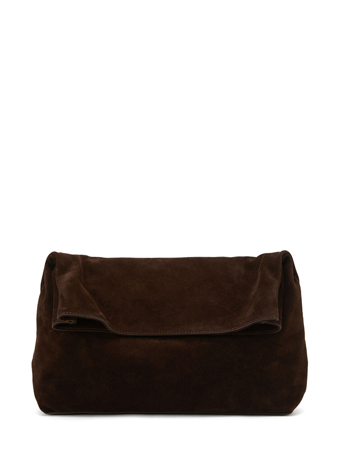 Divarese Kahverengi Süet Clutch