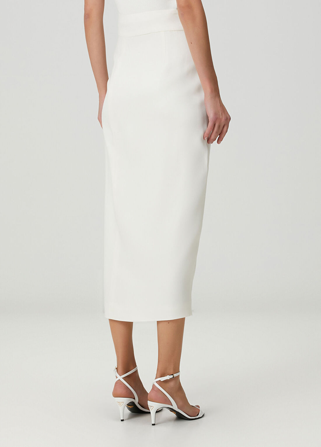 Victoria Beckham Fildişi Midi Etek görsel 4
