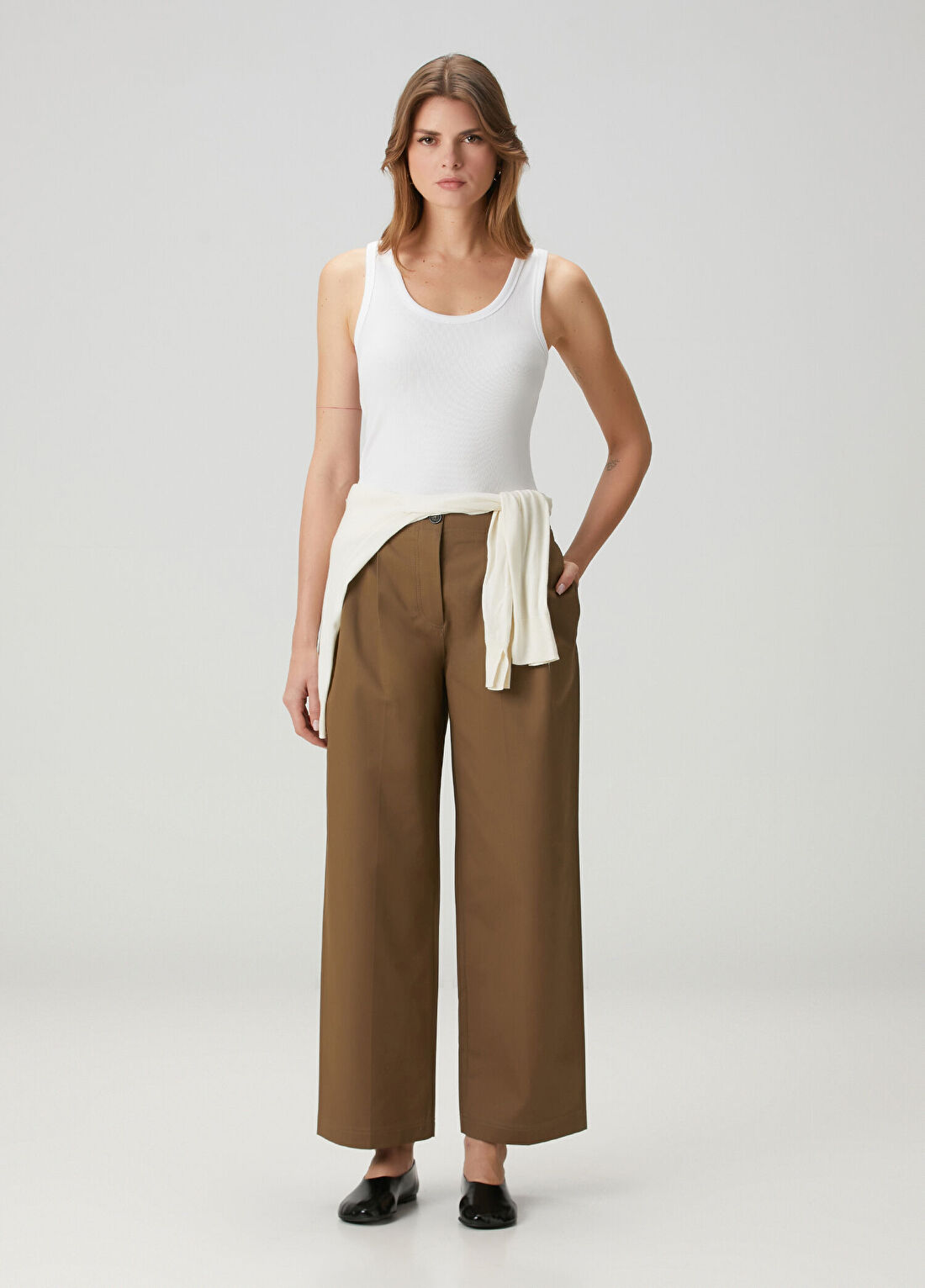Toteme Relaxed Kahverengi Chino Pantolon
