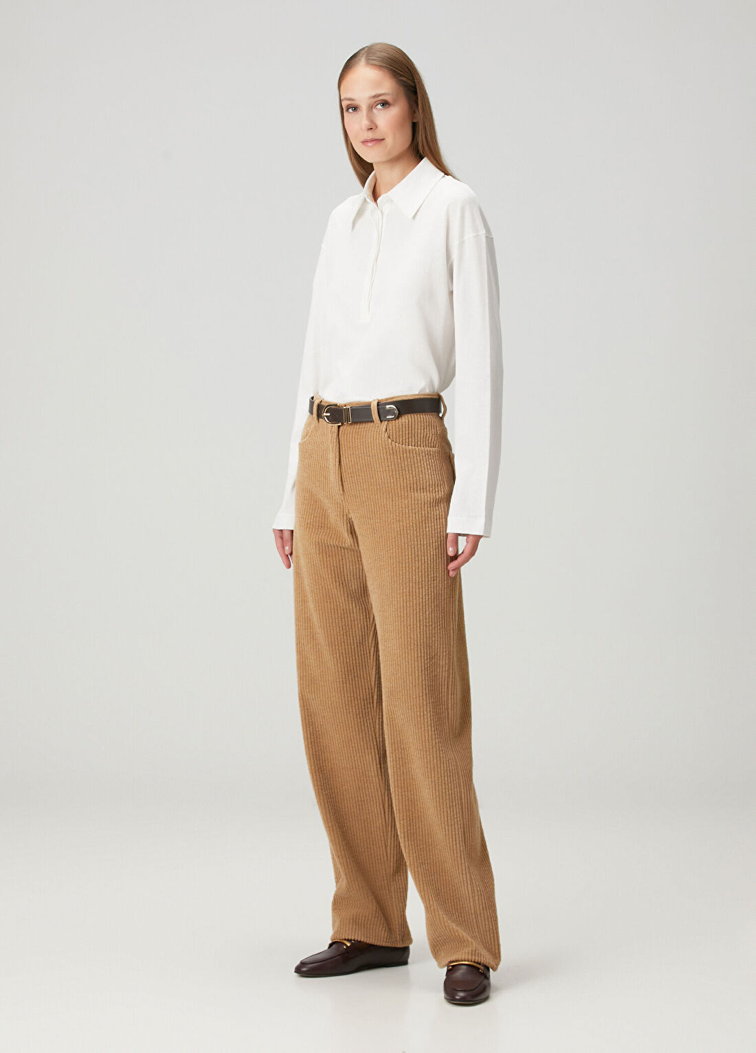 The Row Clair Bej Kadife Pantolon