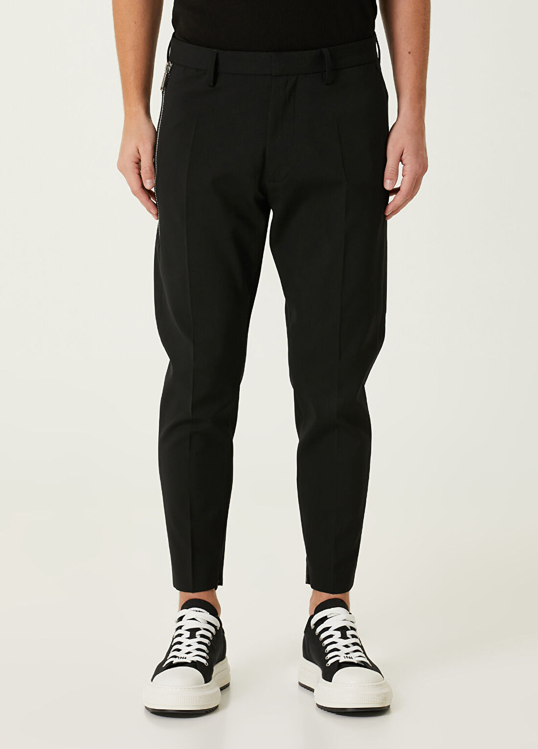 Dsquared2 Headquarter Skinny Siyah Yün Techno Pantolon görsel 2