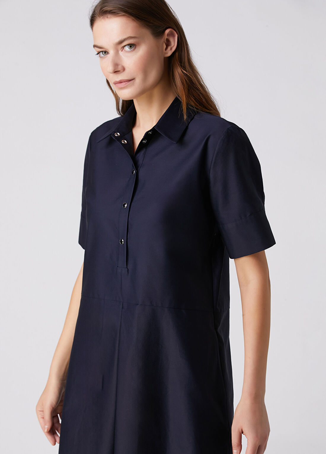 Beymen Collection Lacivert Pile Detaylı Mini Elbise görsel 2