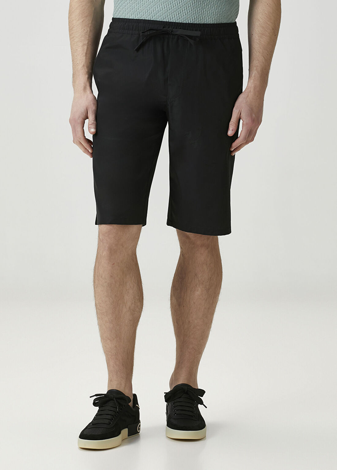 Dolce&Gabbana Siyah Beli Kordonlu Bermuda görsel 2