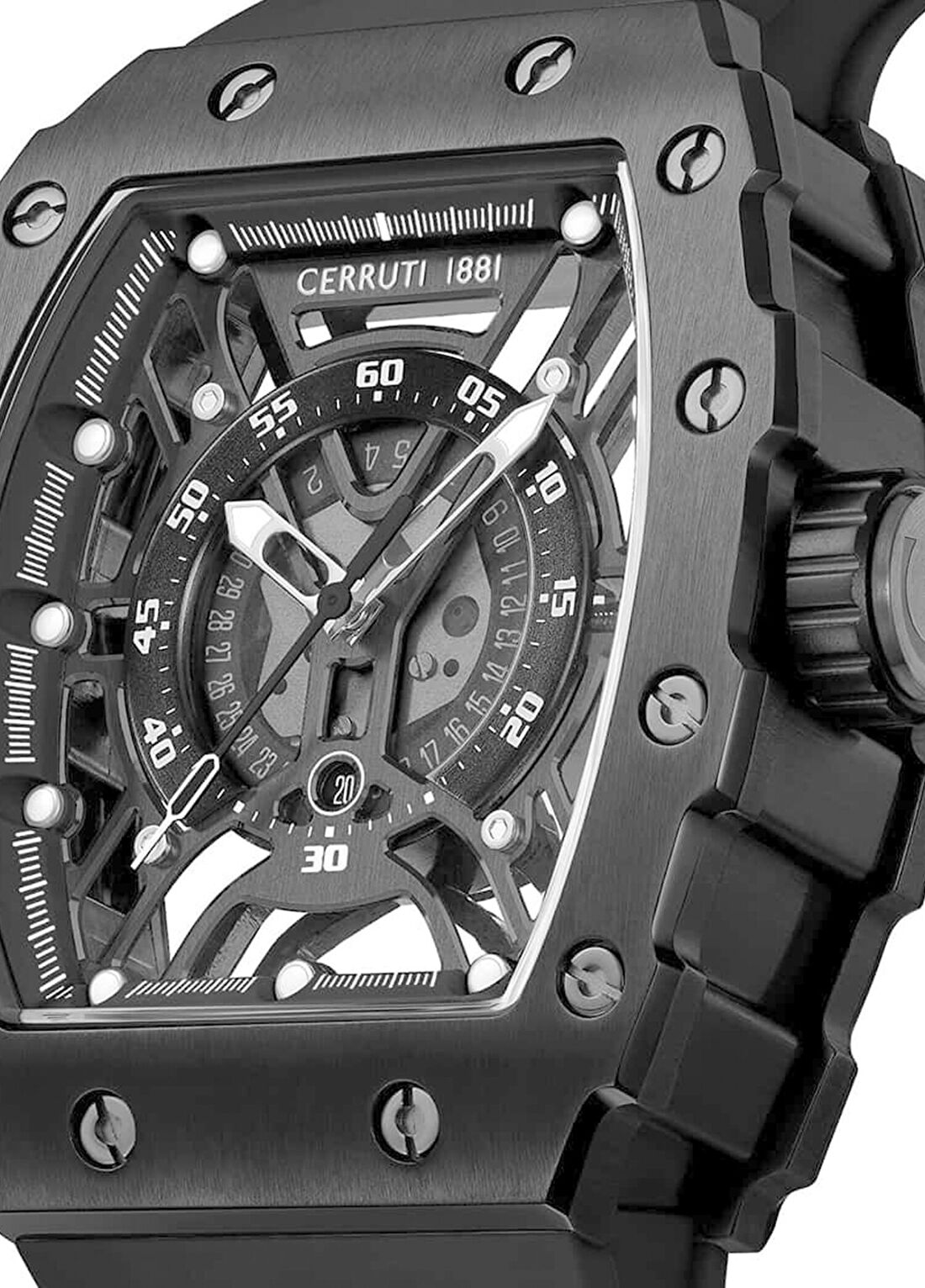 Cerruti 1881 CIWGN0057701 Siyah Silikon Erkek Kol Saati görsel 4