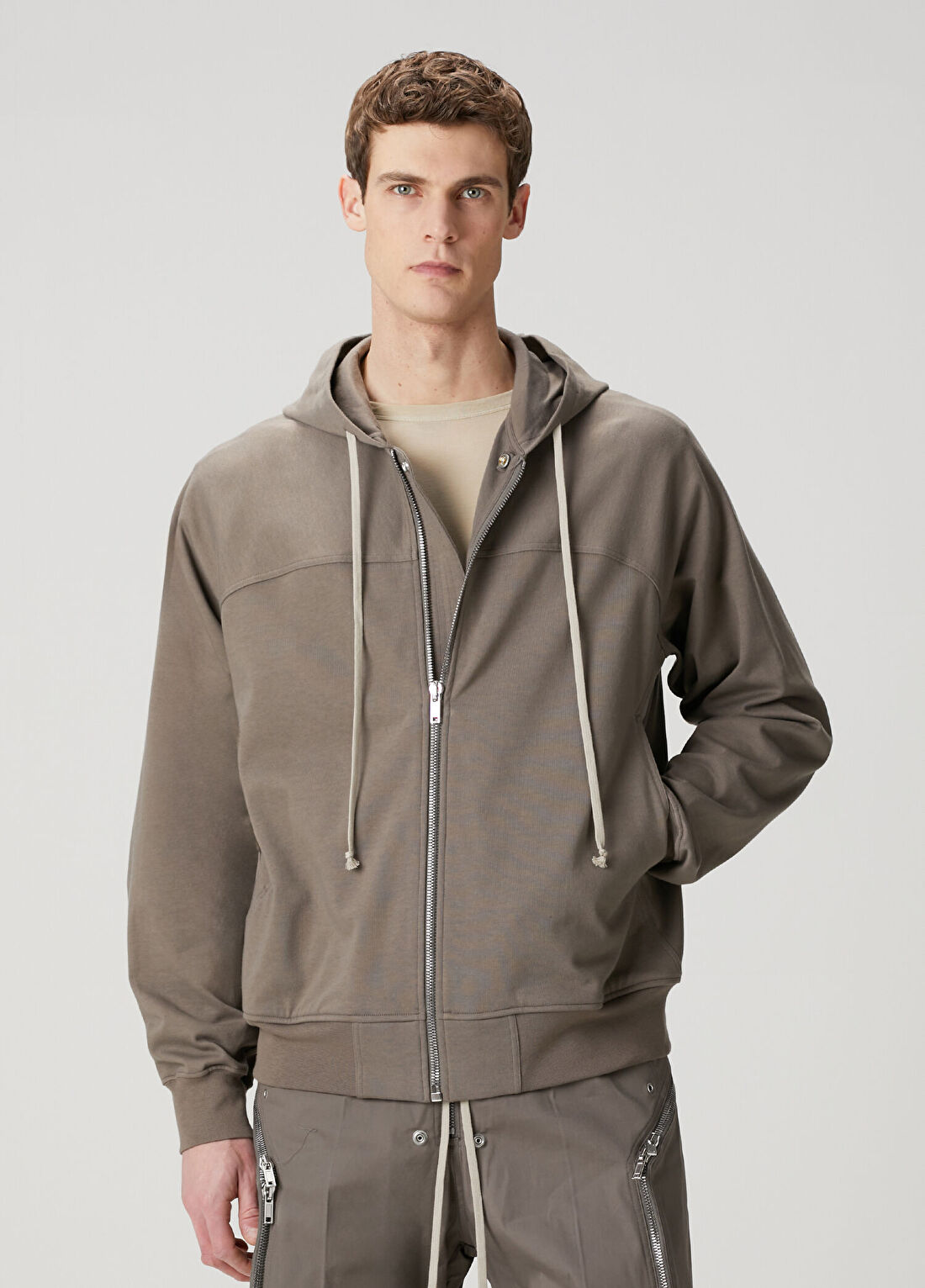 Rick Owens Taba Kapüşonlu Sweatshirt