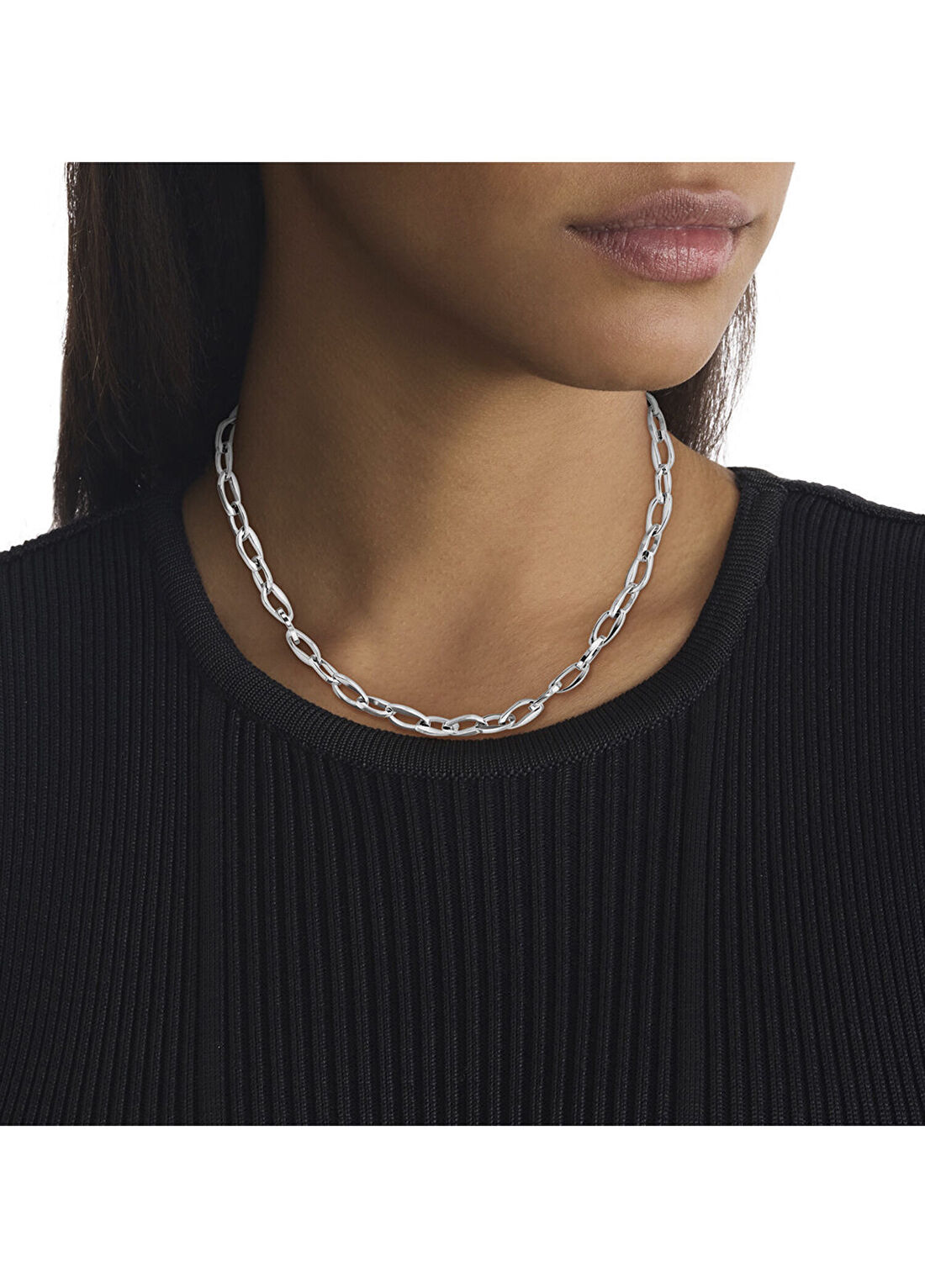 Calvin Klein CKJ35000804 Metalik Gri Çelik Kadın Kolye görsel 4