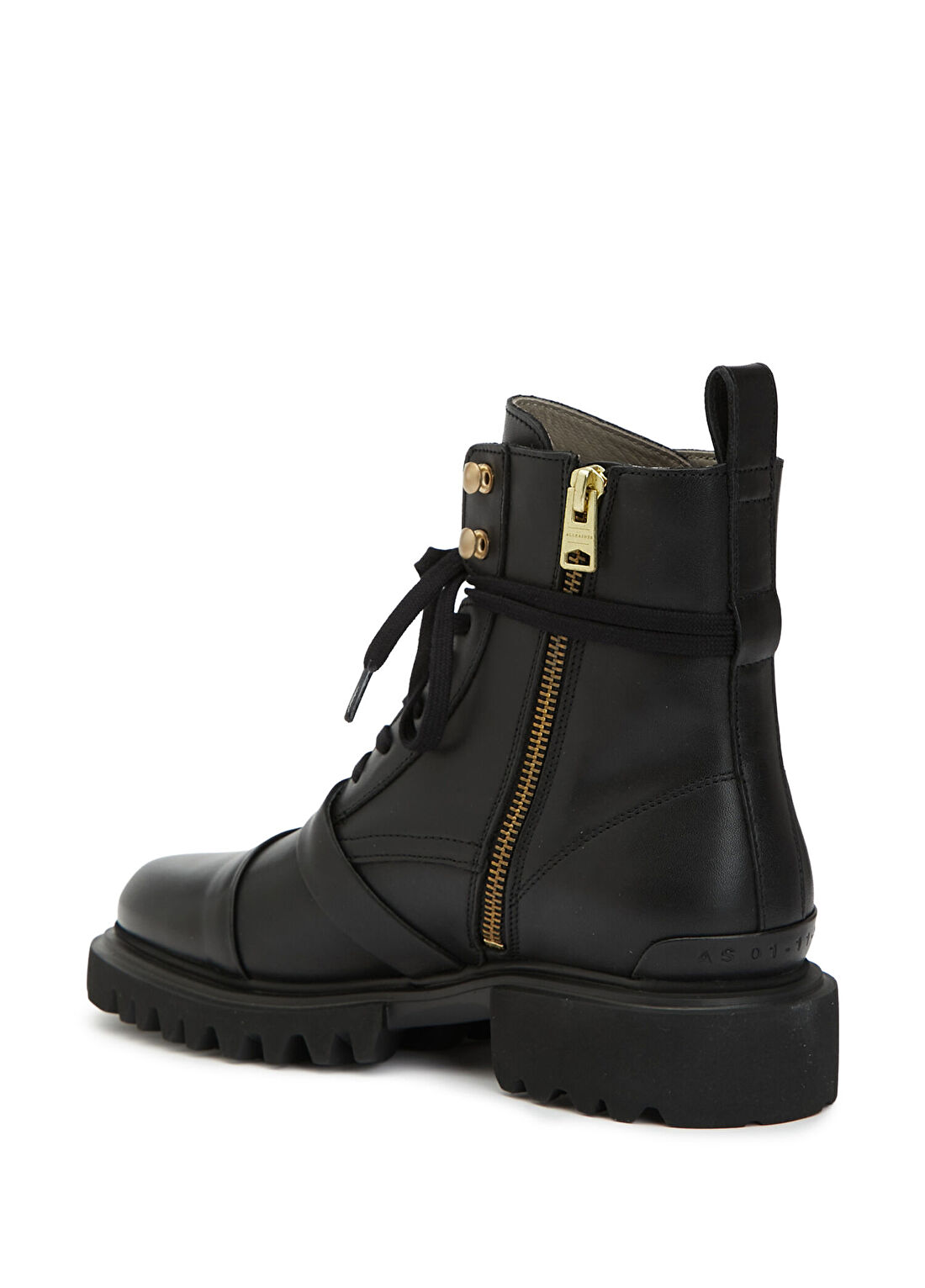 AllSaints Siyah Gold Kadın Deri Bot görsel 3