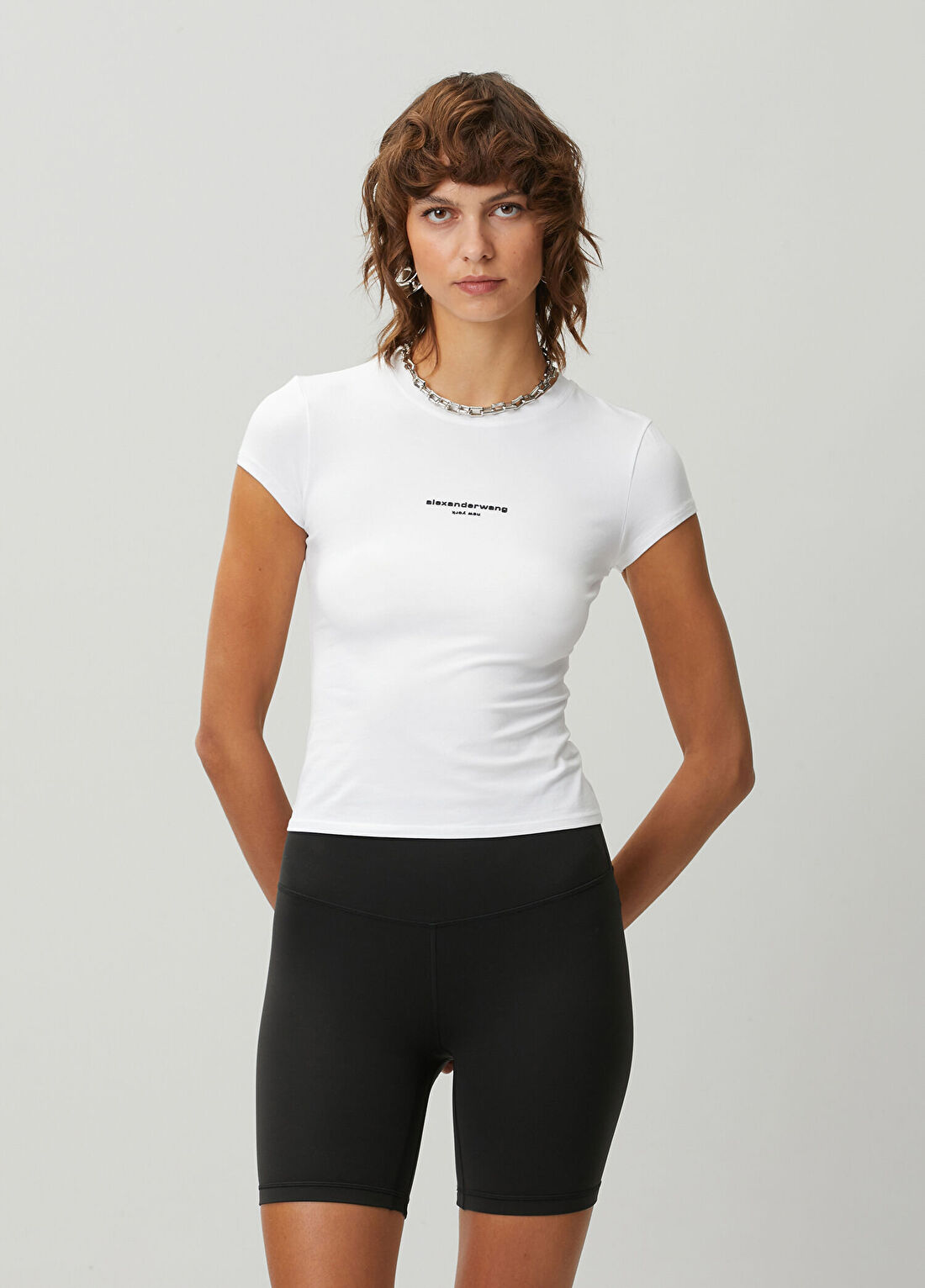 Alexander Wang Beyaz Logo Baskılı T-shirt
