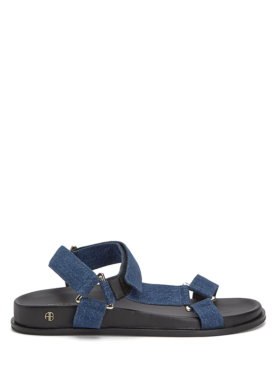 Anine Bing Jess Siyah Kadın Denim Sandalet