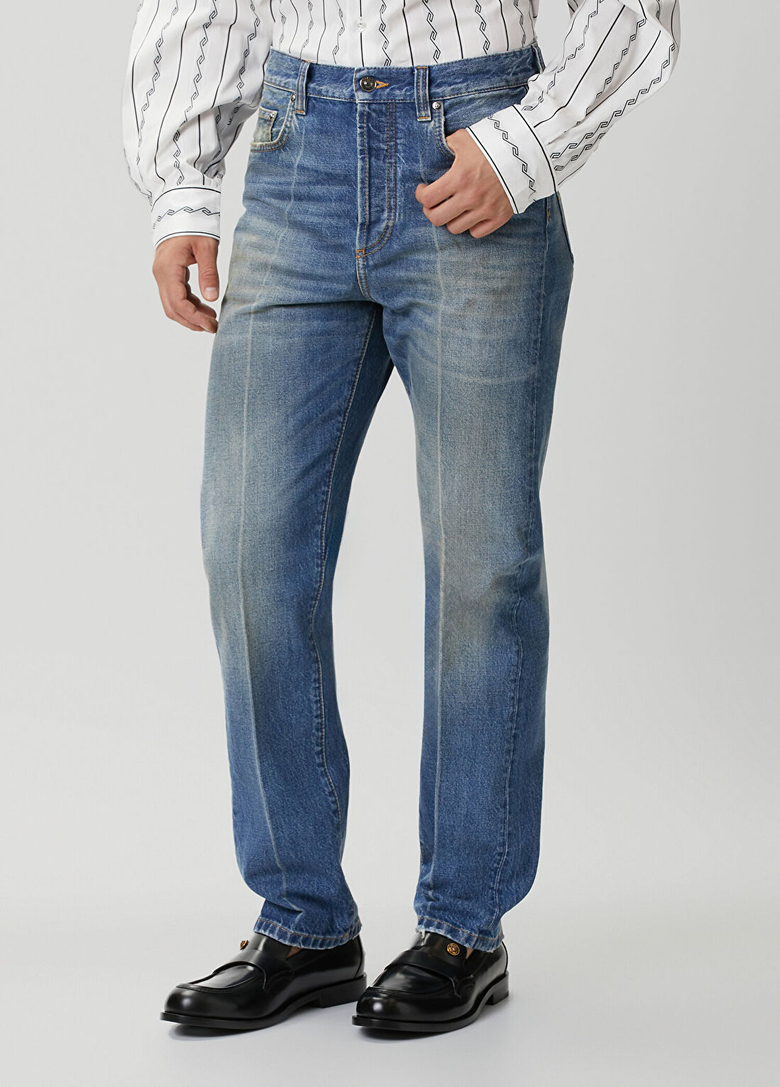 Versace Mavi Jean Pantolon görsel 2