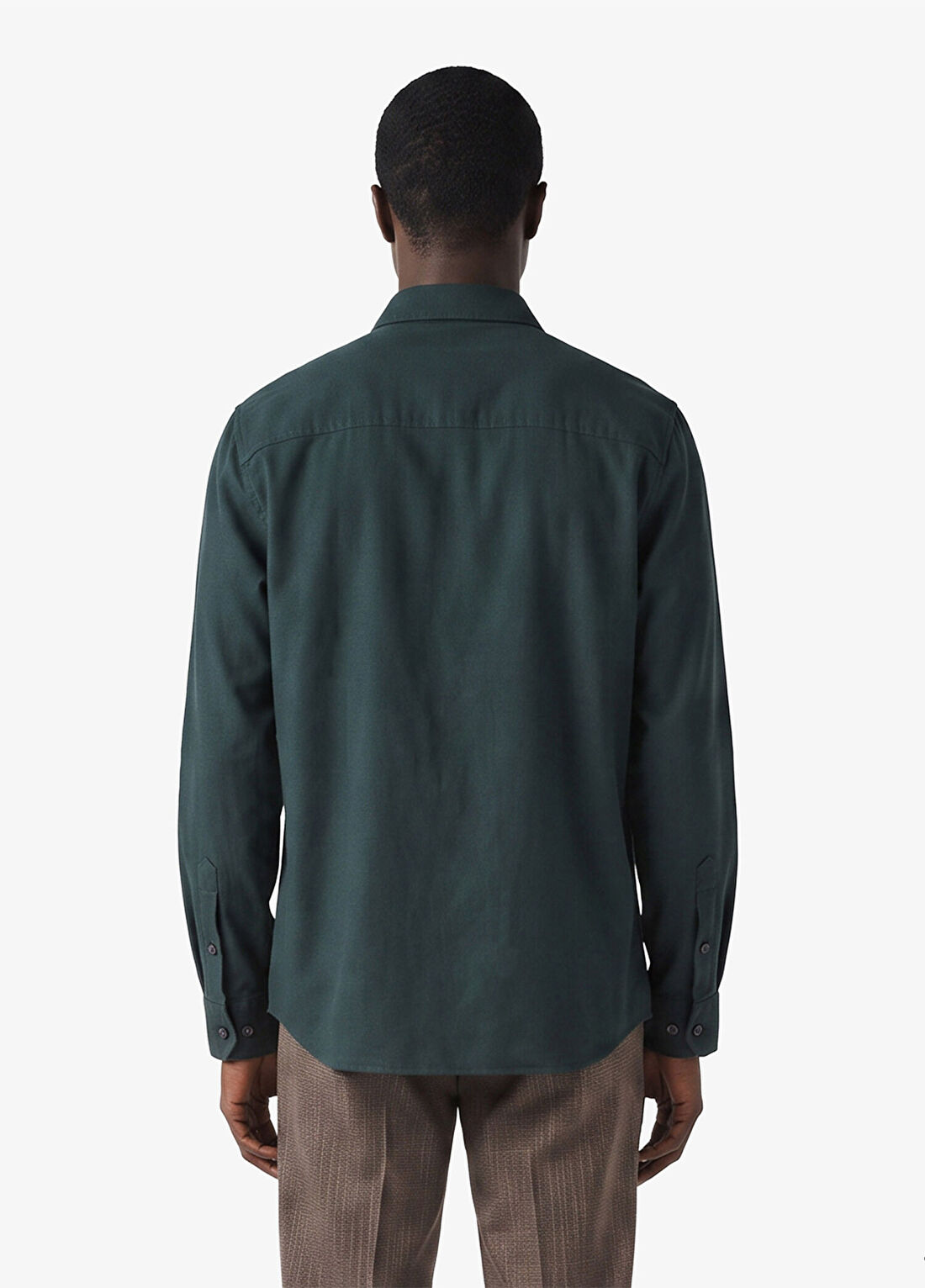 Lacoste Koyu Yeşil Regular Fit Düğmeli Yaka Erkek Gömlek görsel 3