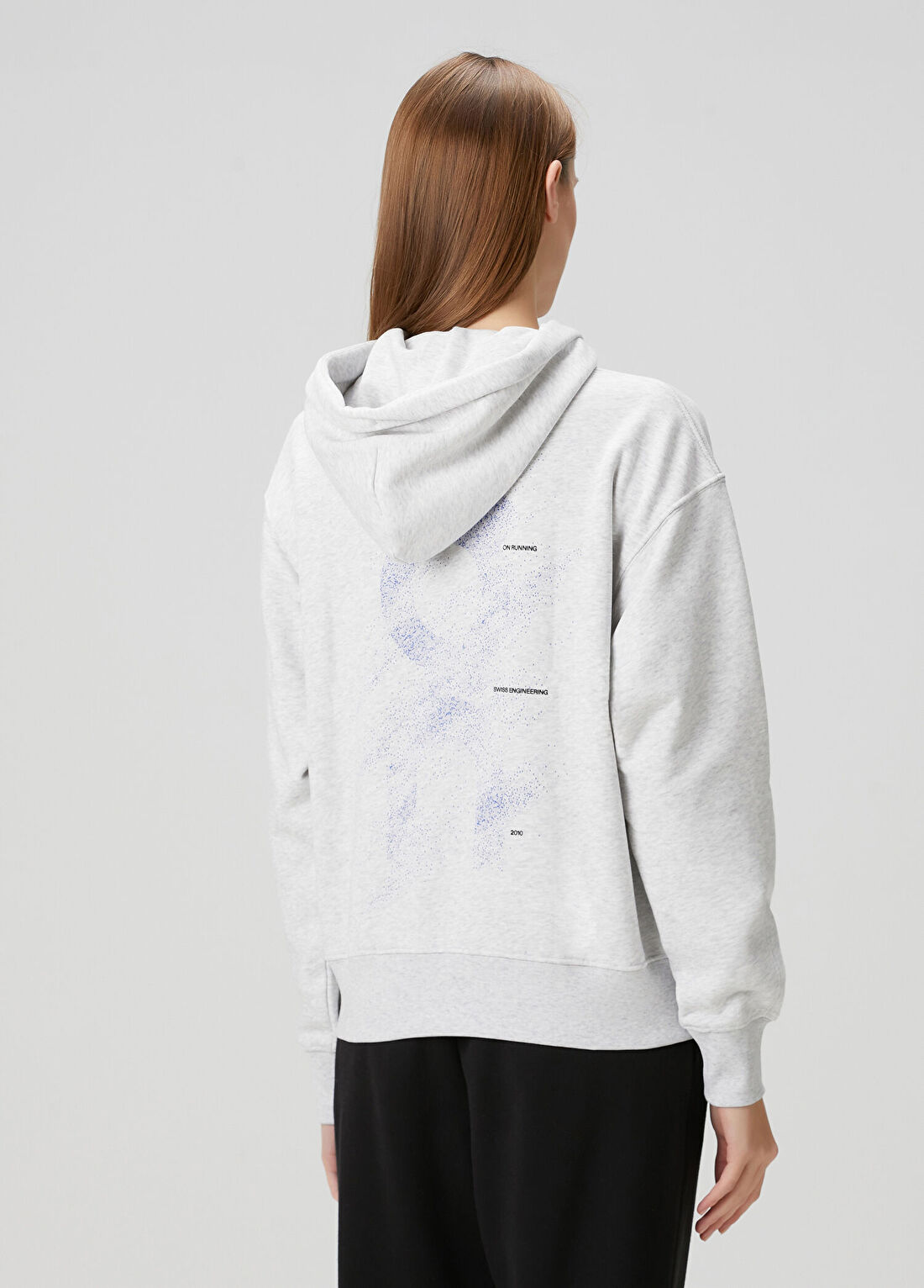 On Gri Kapüşonlu Sweatshirt görsel 4