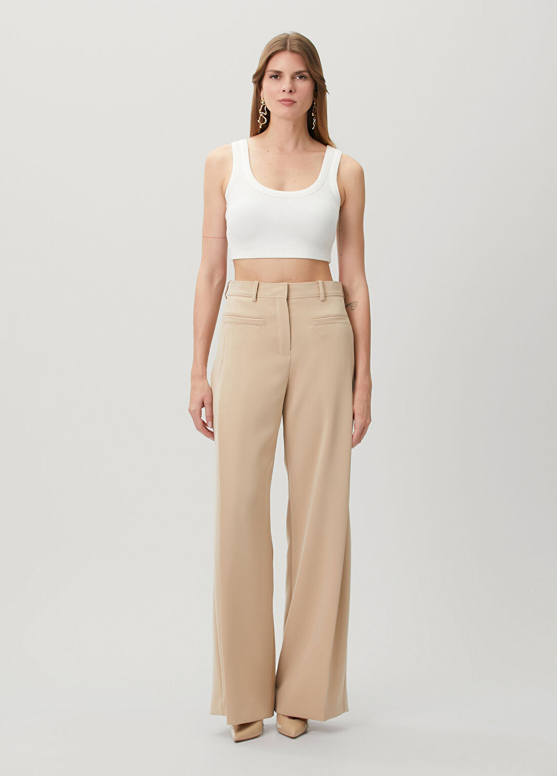 Courreges Heritage Bej Pantolon