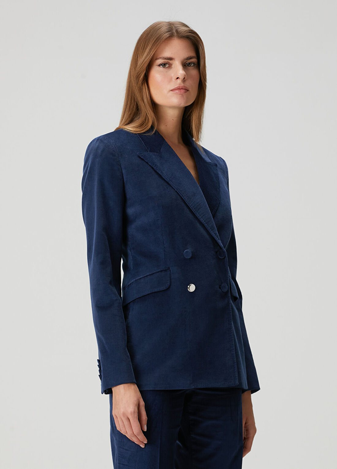 Gabriela Hearst Angela Lacivert Fitilli Kadife Blazer