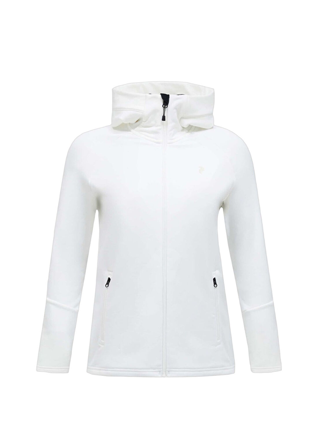 Peak Performance W Rider Essentials Fermuarlı Kapüşonlu Beyaz Kadın Spor Mont