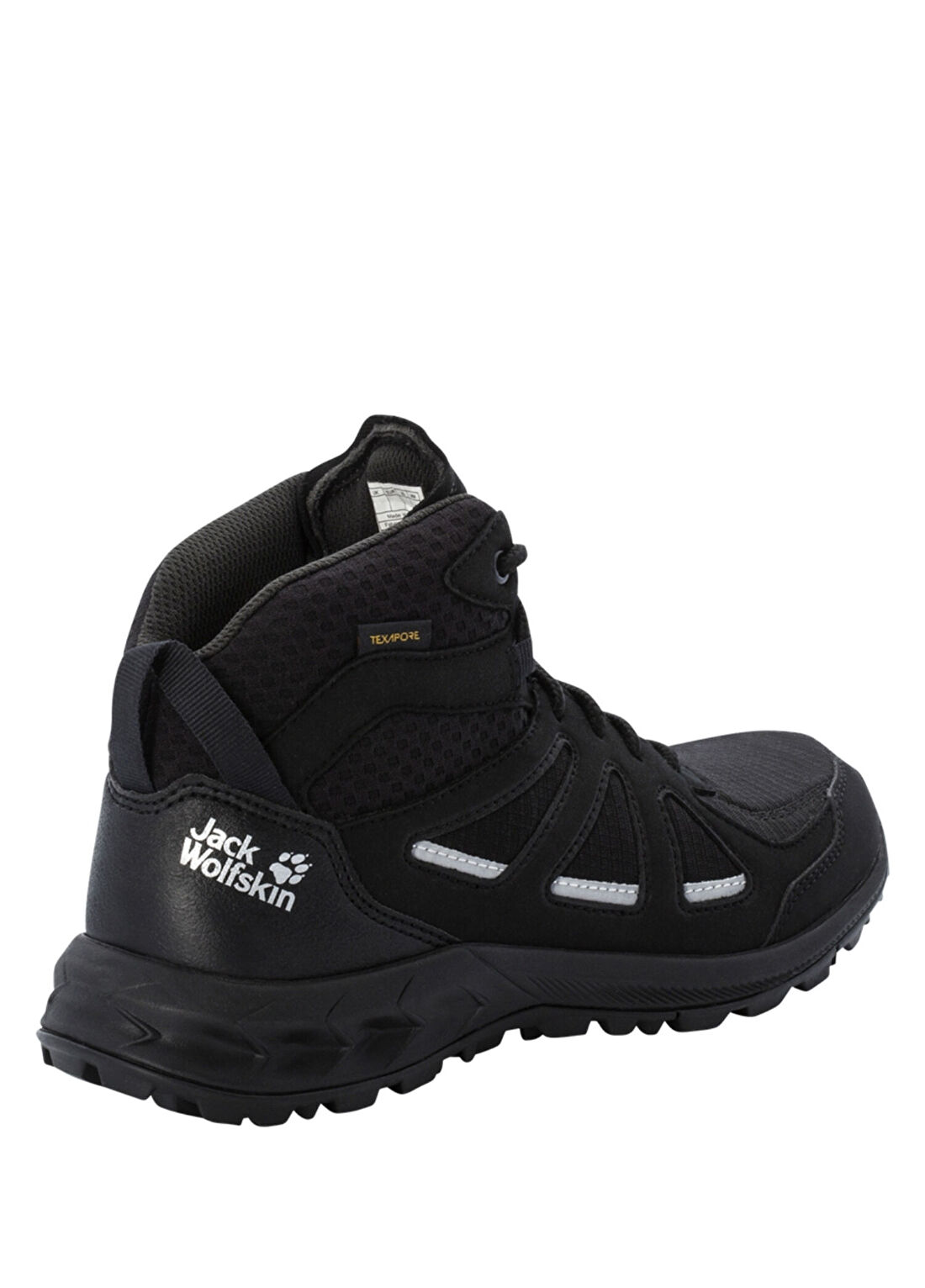 Jack Wolfskin Woodland 2 Texapore Mid Siyah Kadın Outdoor Bot görsel 3