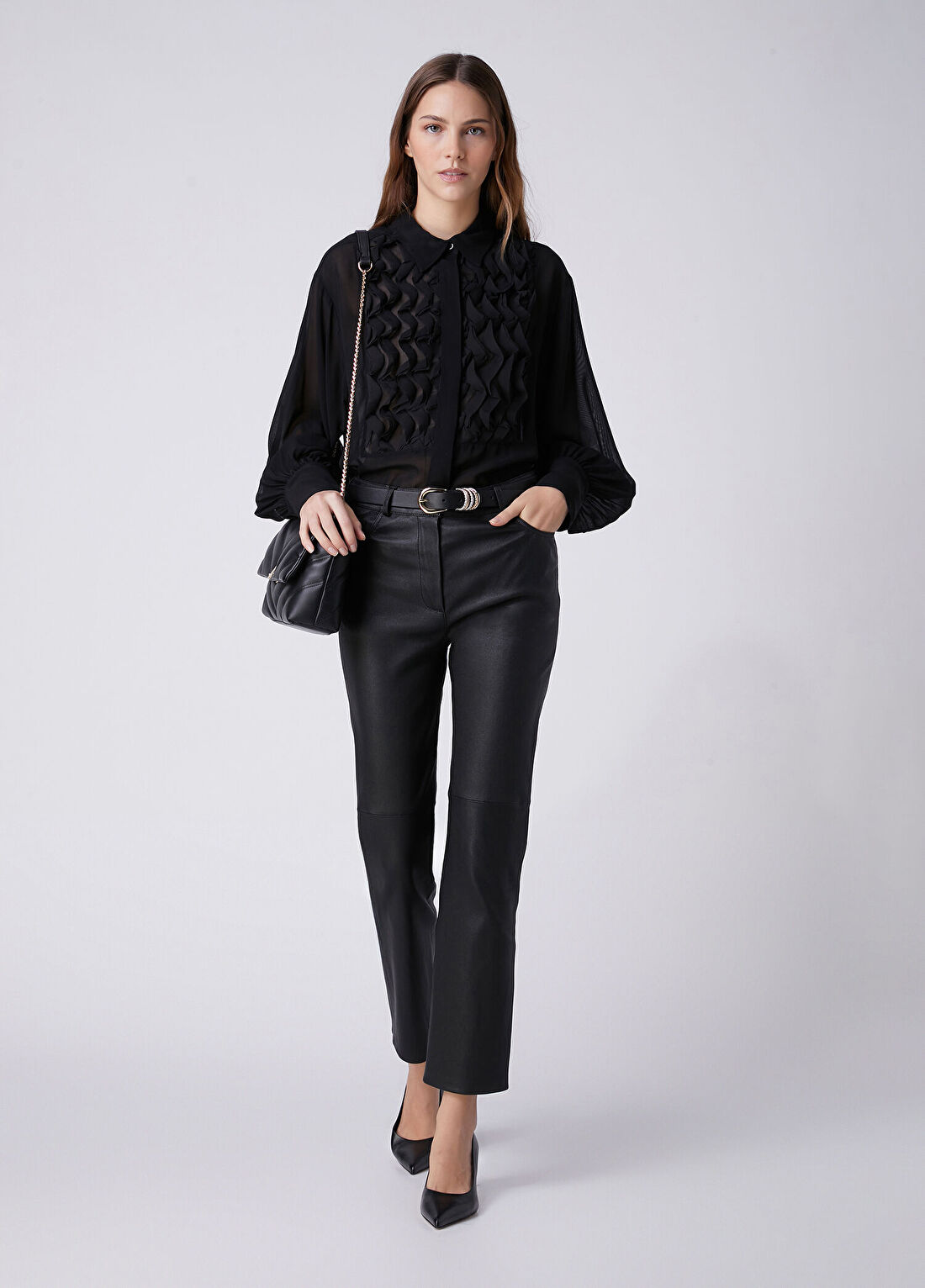 Beymen Club Siyah Skinny Deri Pantolon