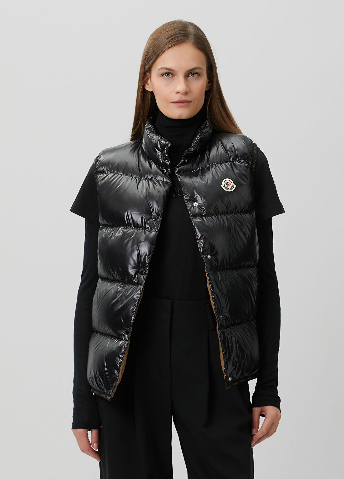 Moncler Badia Siyah Puffer Yelek