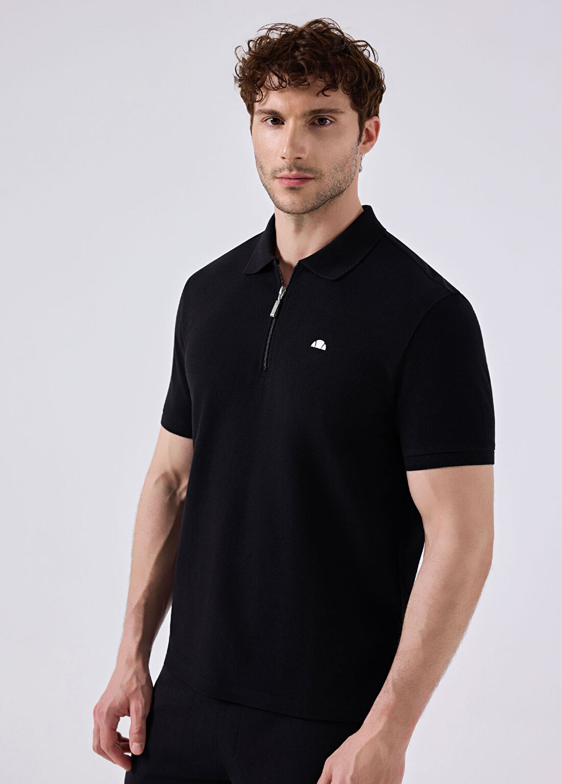 Ellesse Siyah Polo Yaka Kısa Kollu Erkek T-shirt 6SM5048-BK görsel 2
