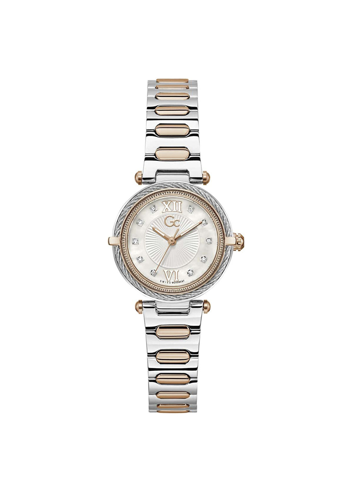 GCZ57001L1 Vogue Cable Mini Metalik Gri Rose Gold Çelik Kadın Kol Saati