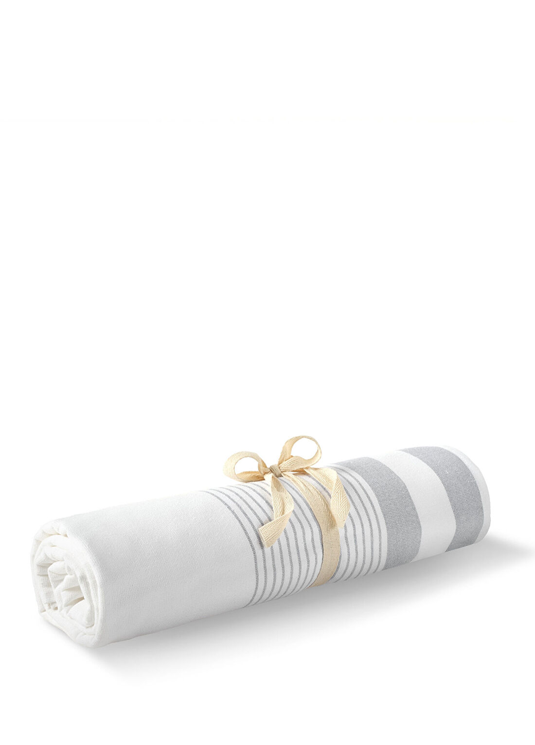 Ren Home Terre Towel Gri Pamuklu Plaj Havlusu 100 x 180 cm görsel 2
