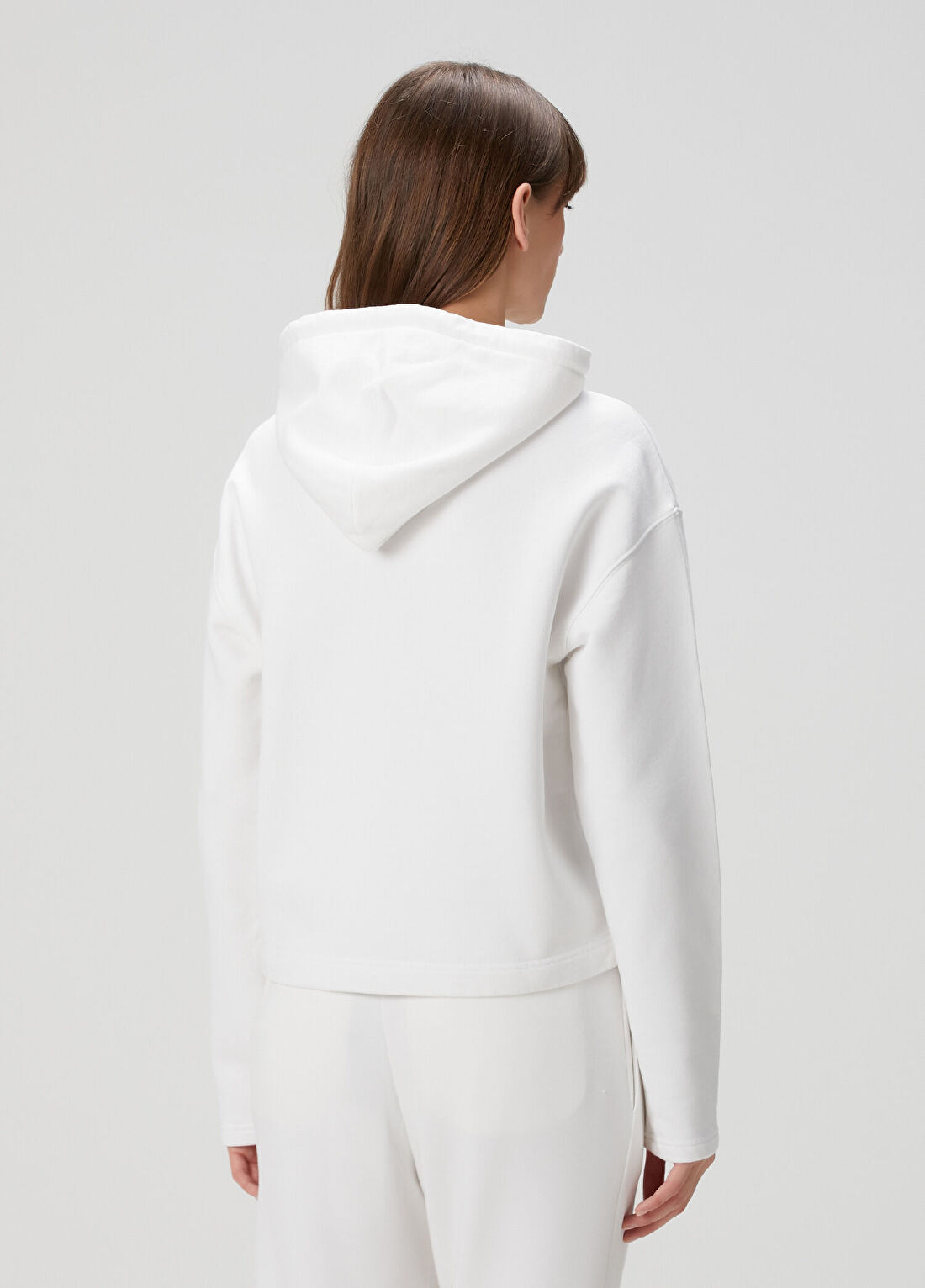 Ami Paris Beyaz Kapüşonlu Sweatshirt görsel 4