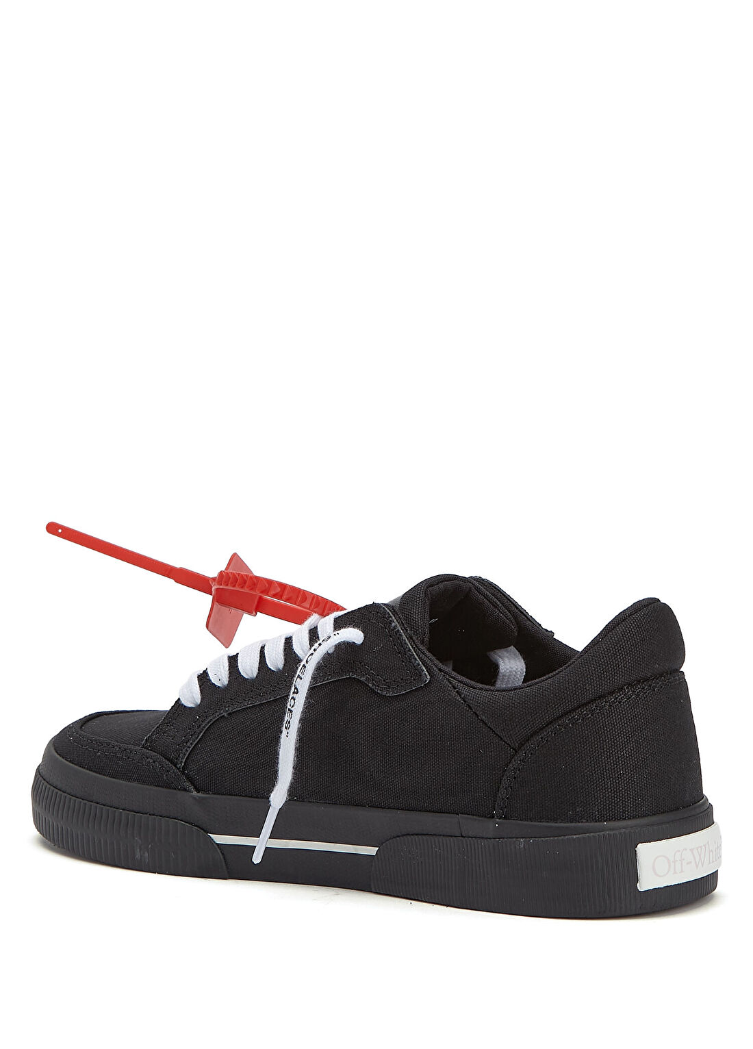 Off-White Vulcanized Siyah Kadın Kanvas Sneaker görsel 3