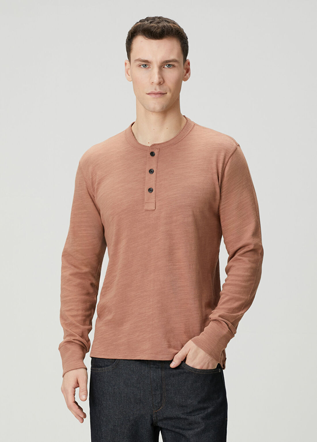 Rag&Bone Henley Kiremit Uzun Kollu T-shirt