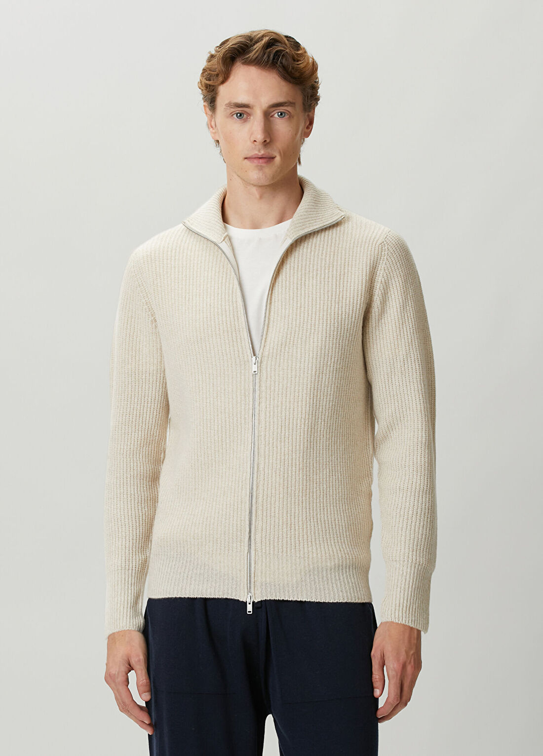John Smedley Malla Ekru Kaşmir Triko Hırka