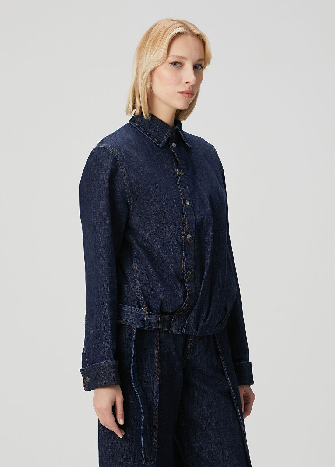 Loewe Koyu Mavi Denim Gömlek görsel 3