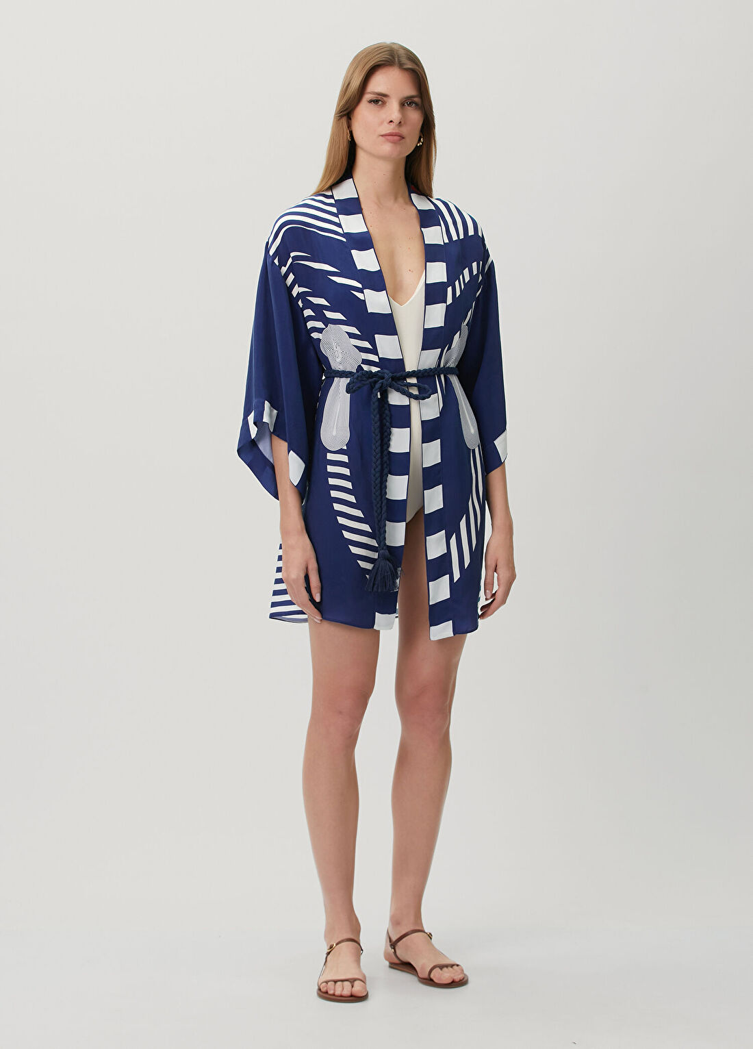 Jaquette Eva Elana Mavi Kimono görsel 2