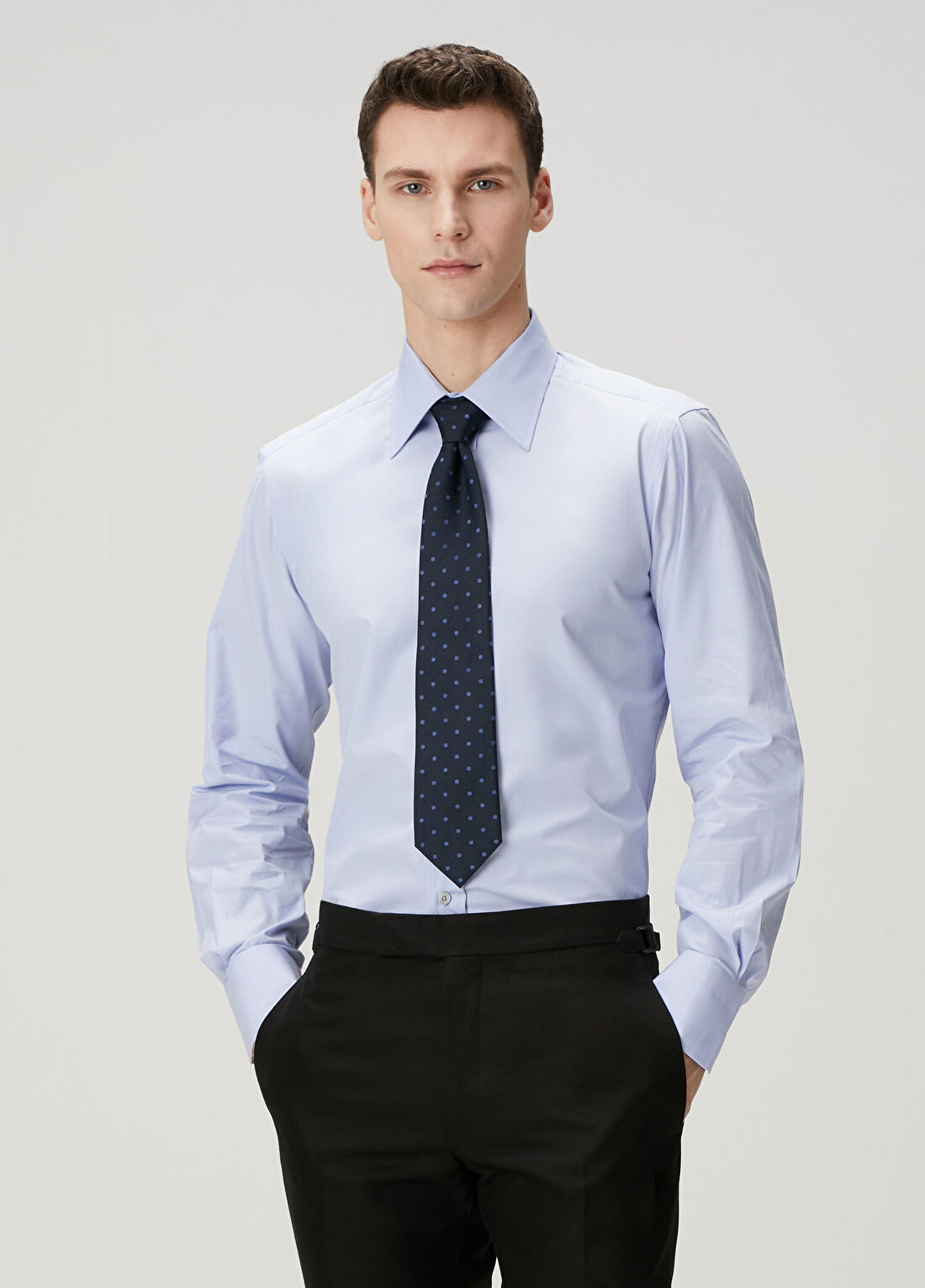 Tom Ford Slim Fit Açık Mavi Poplin Gömlek