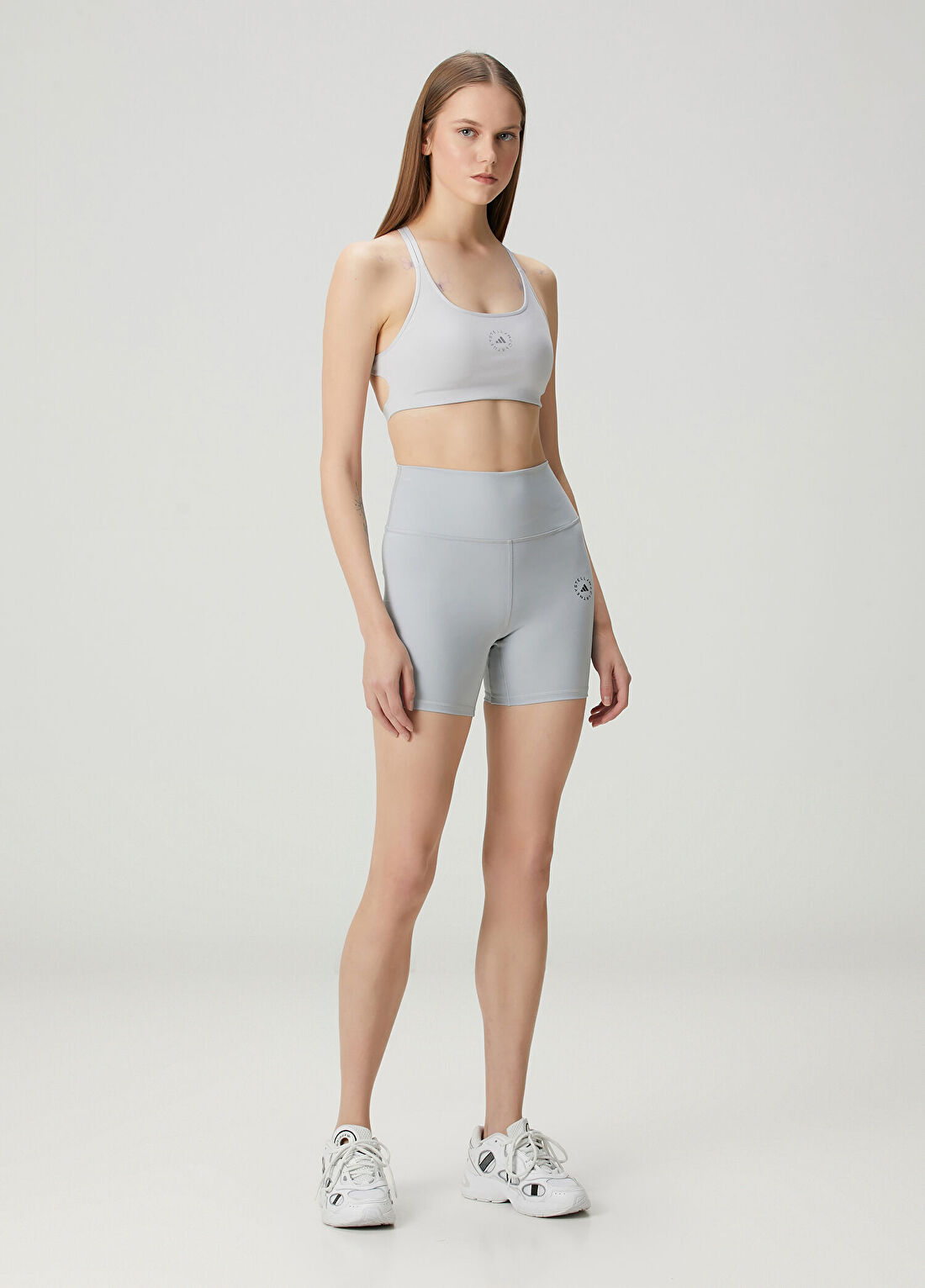 Adidas by Stella Mccartney Running Gri Mini Kısa Üst görsel 2