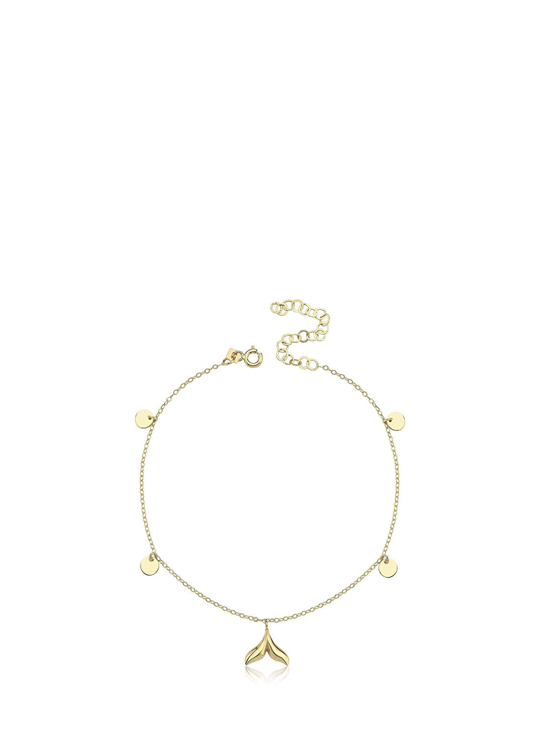 Hamza Yılmaz Jewelry Fin Pul 14 Ayar Altın Kadın Halhal