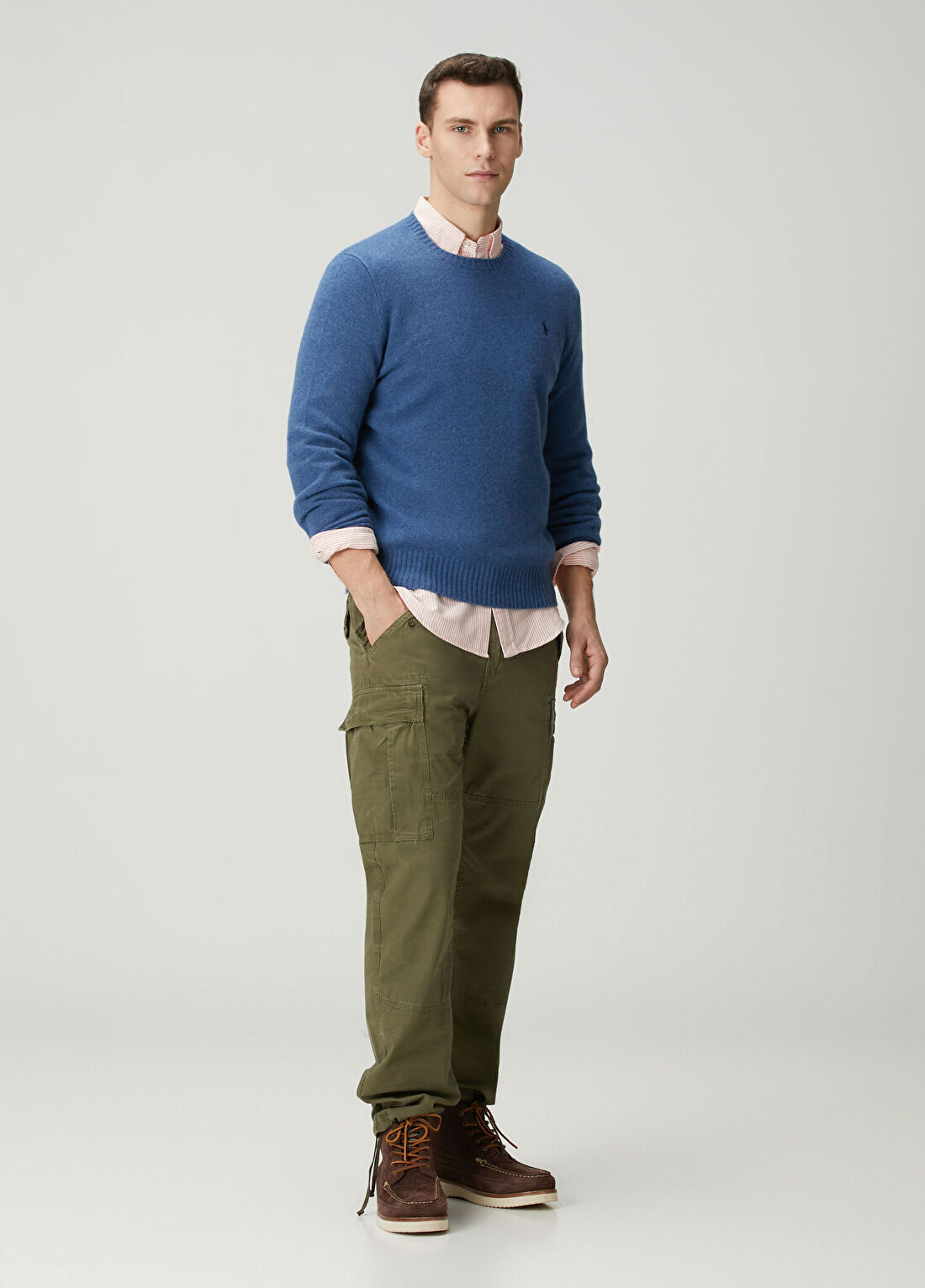 Polo Ralph Lauren Turuncu Çizgi Desenli Classic Oxford Gömlek görsel 2