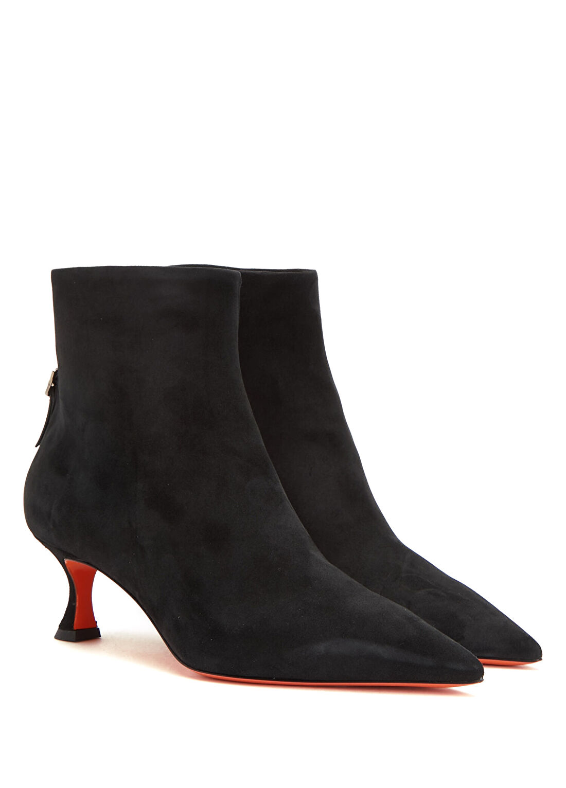 Santoni Siyah Kadın Süet Bot görsel 2