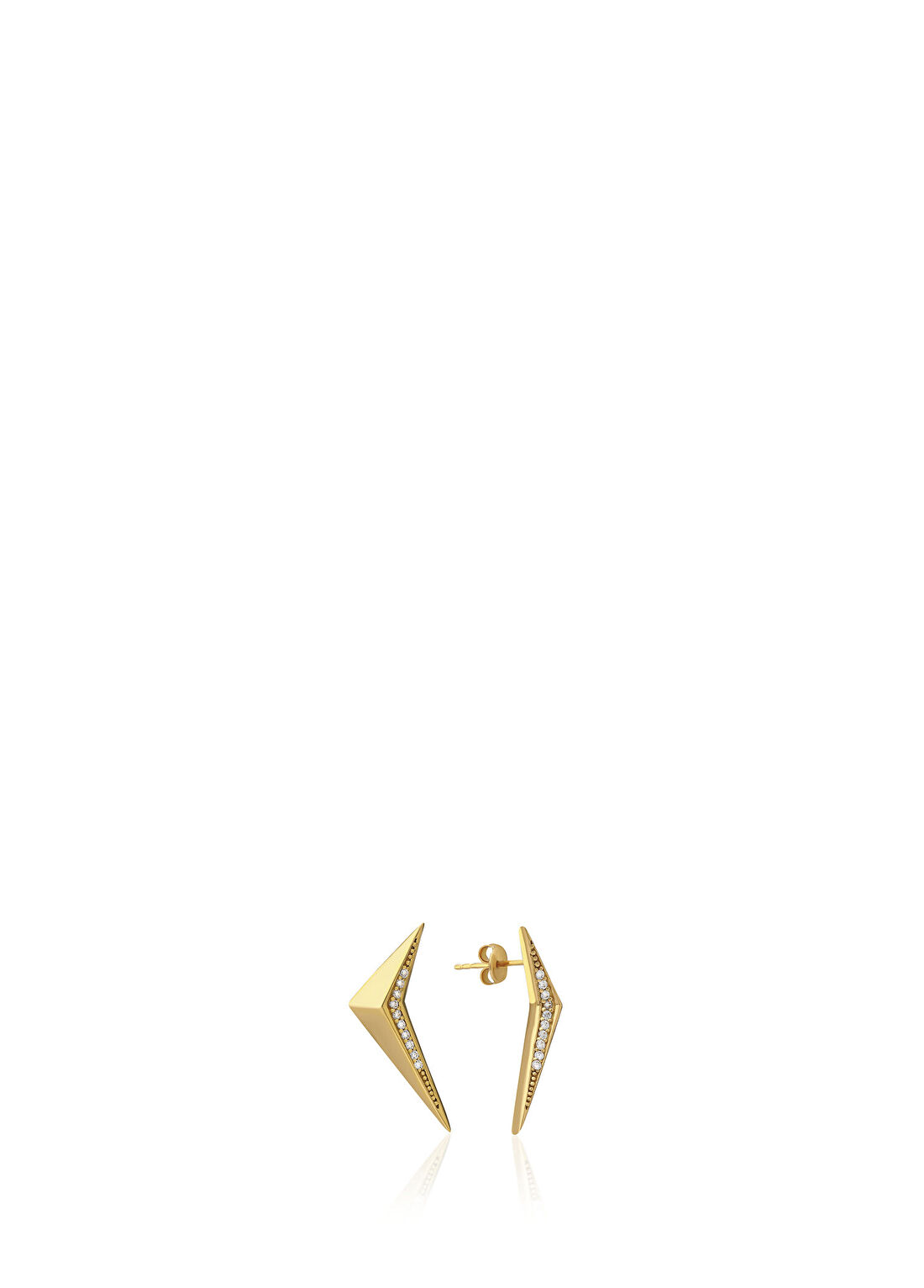 Nayra Jewelry Iconic 925 Ayar Gümüş Üzeri 18 Ayar Mikron Altın Kaplama Kadın Küpe