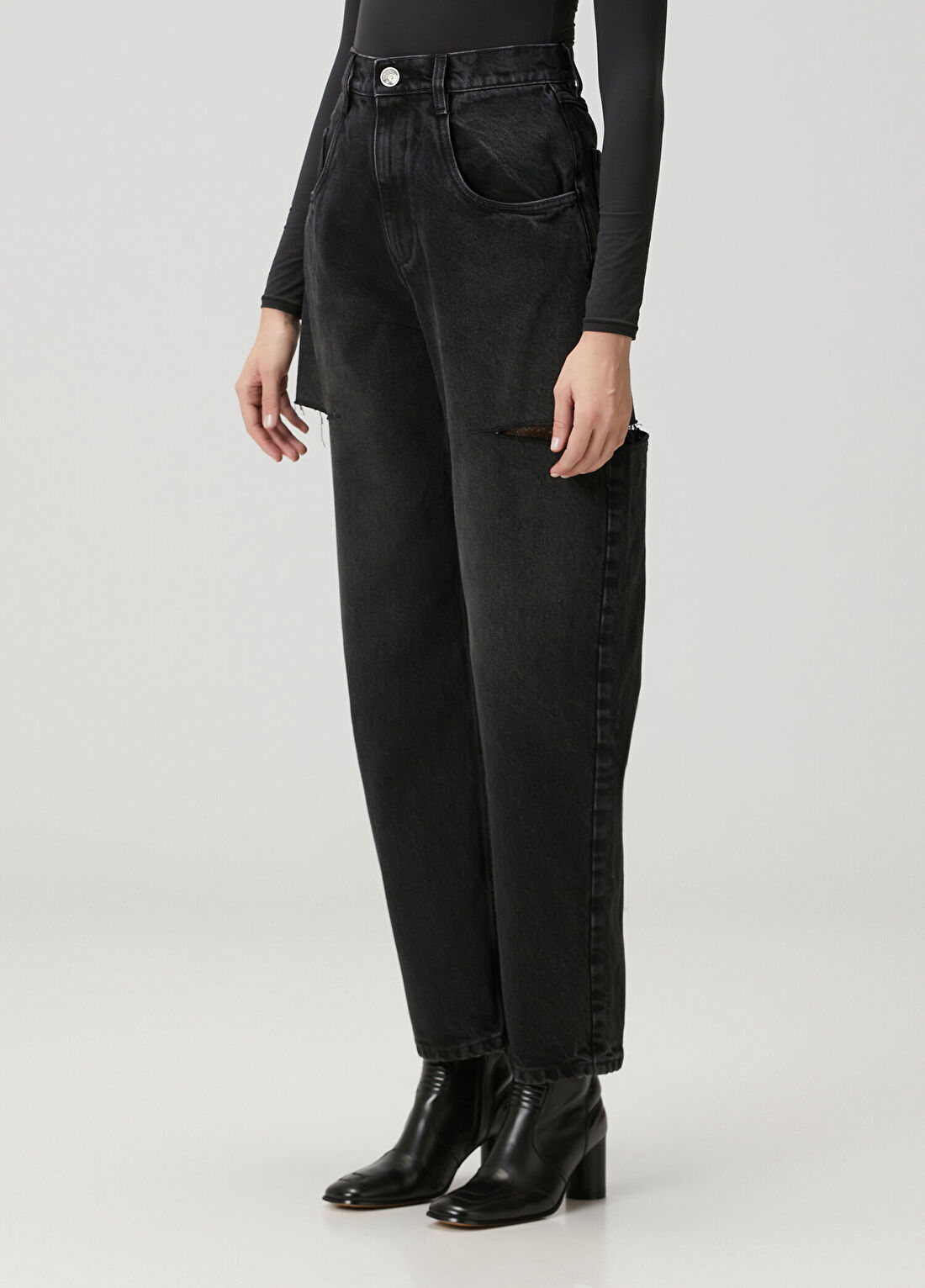 Maison Margiela Siyah Jean Pantolon görsel 3