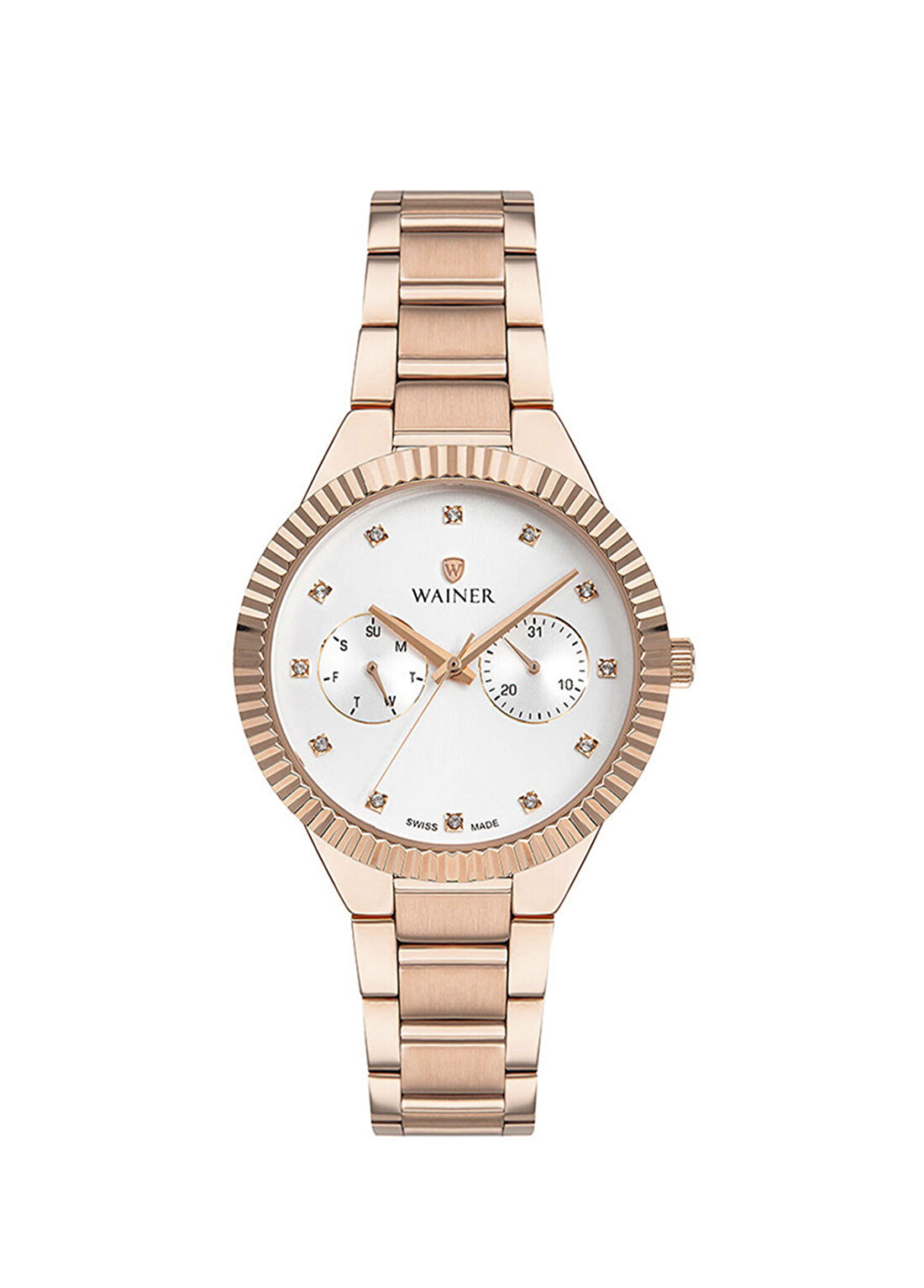 Wainer WA.18038-B Pembe Çelik Kadın Kol Saati
