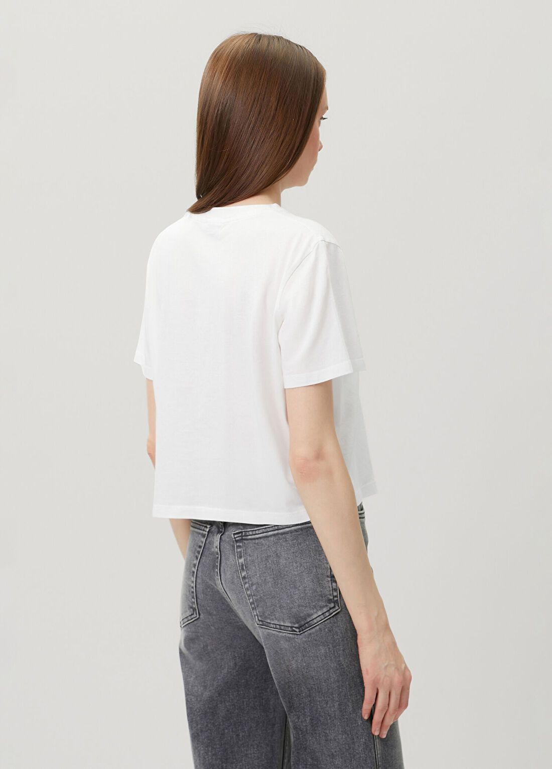 Guess Habi Beyaz T-shirt görsel 4