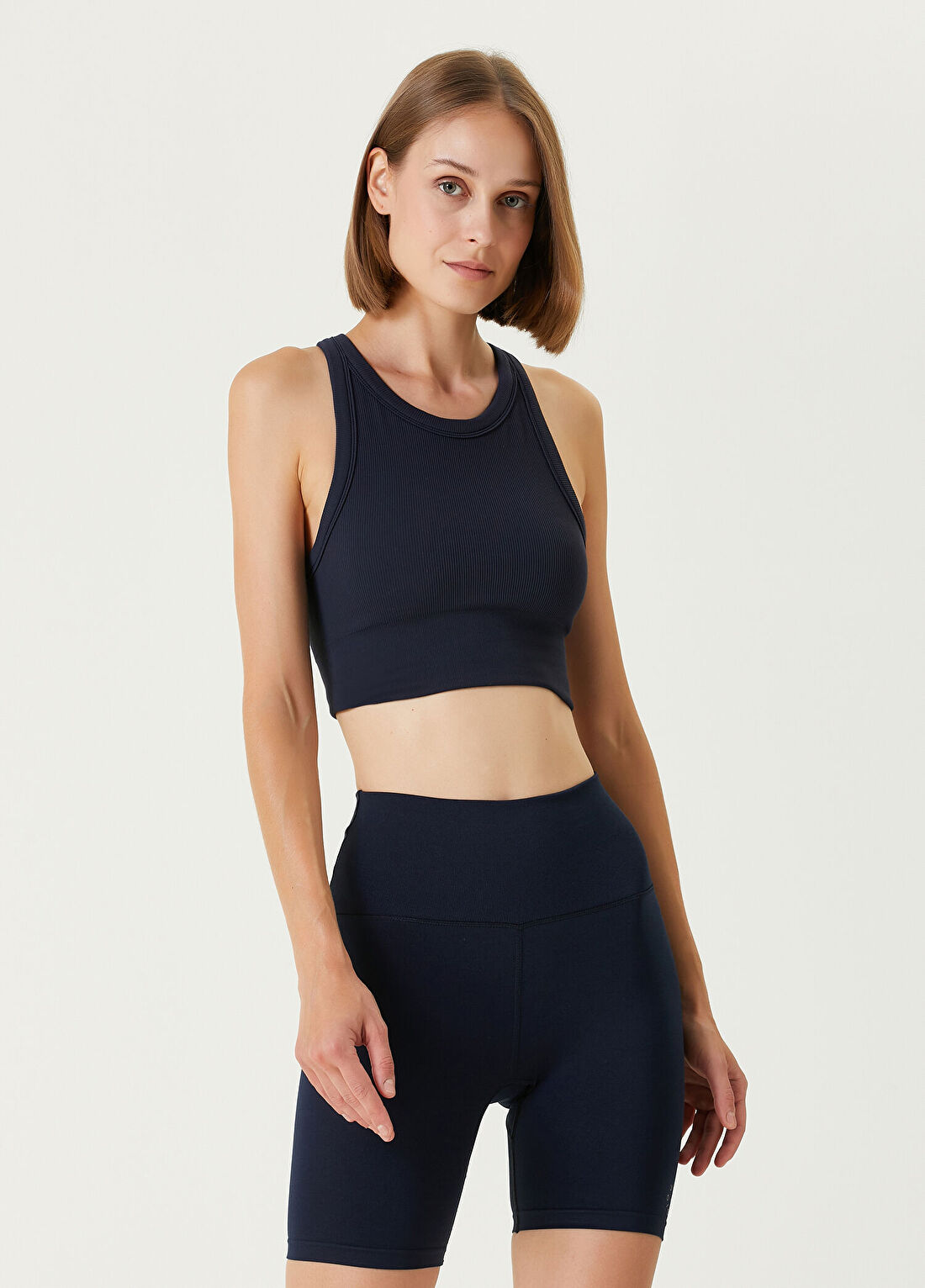 Glo Studio Zola Seamless Night Blue Kadın Spor Crop Body