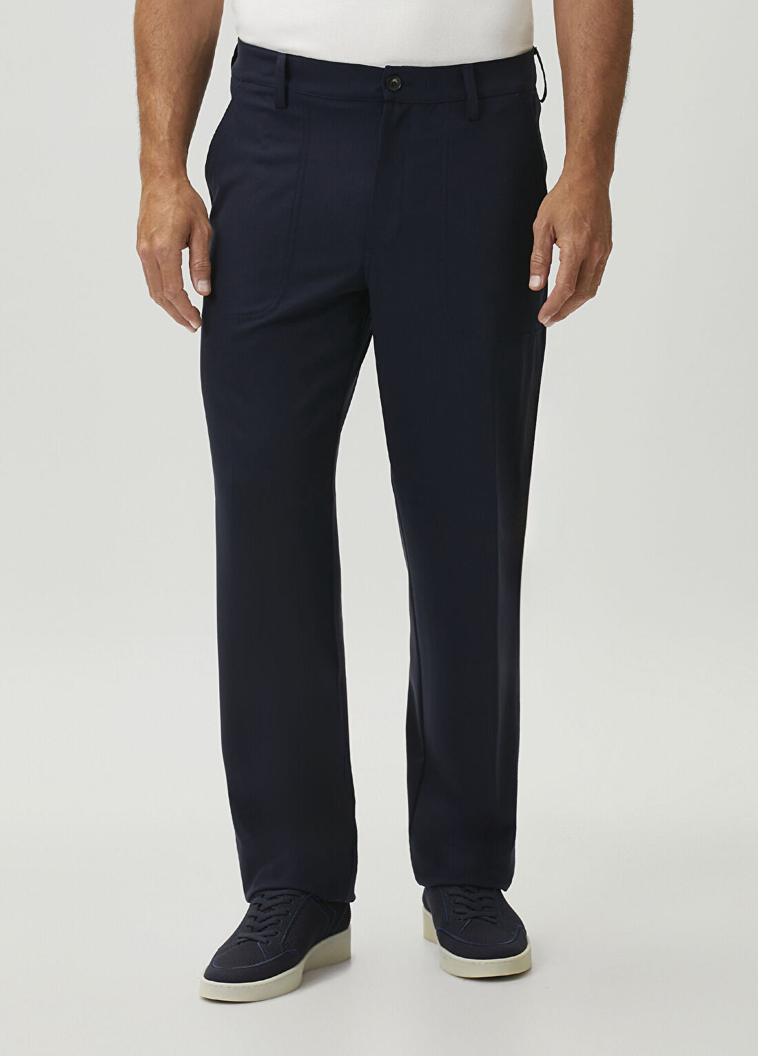 Canali Lacivert Yün Pantolon görsel 2