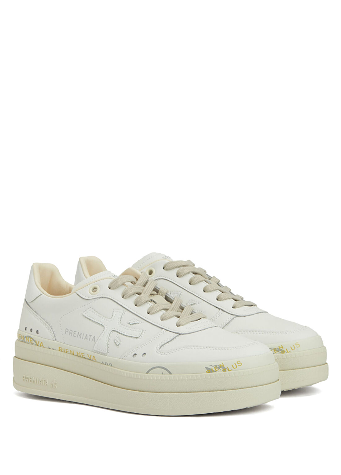 Premiata Micol Beyaz Kadın Deri Sneaker görsel 2