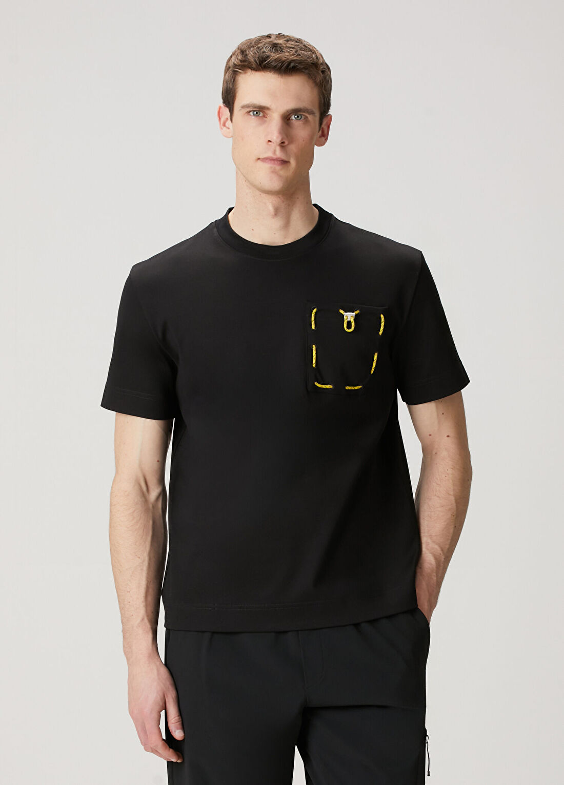 Fendi Siyah Cep Detaylı T-shirt