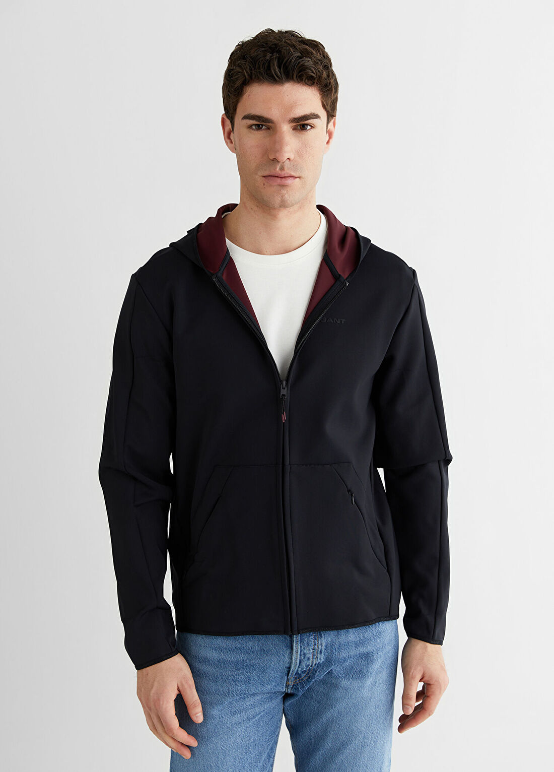 Gant Siyah Fermuarlı Regular Fit Erkek Ceket