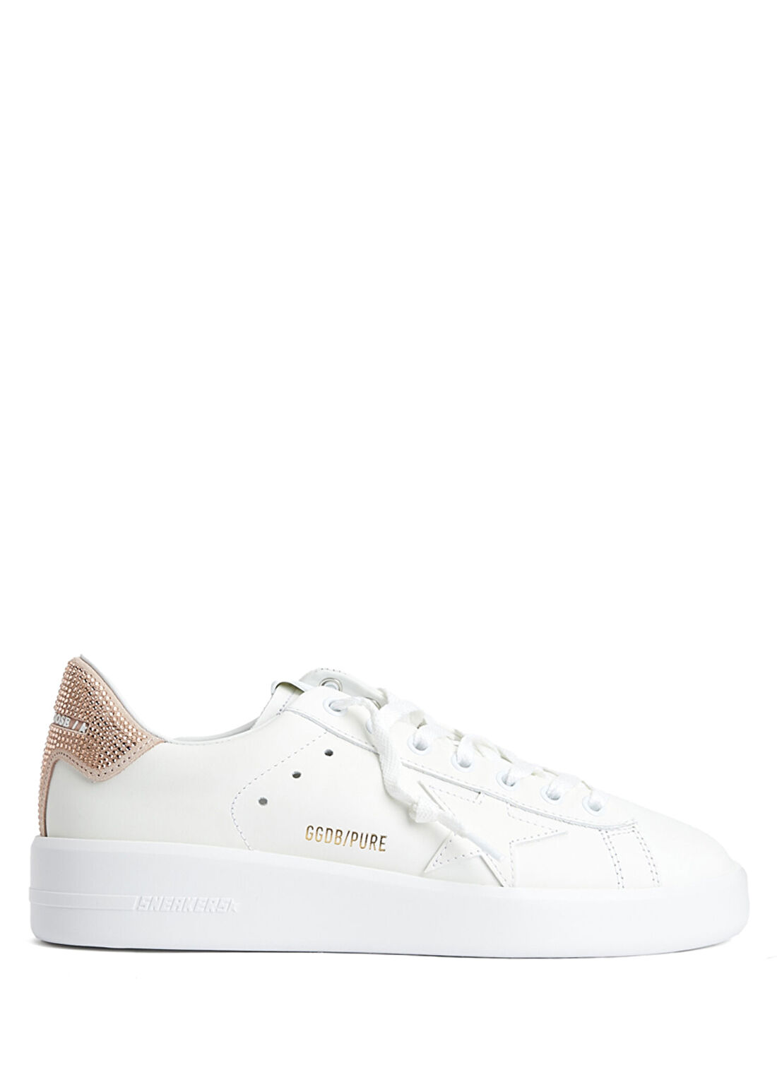 Golden Goose Pure Bej Beyaz Kadın Deri Sneaker