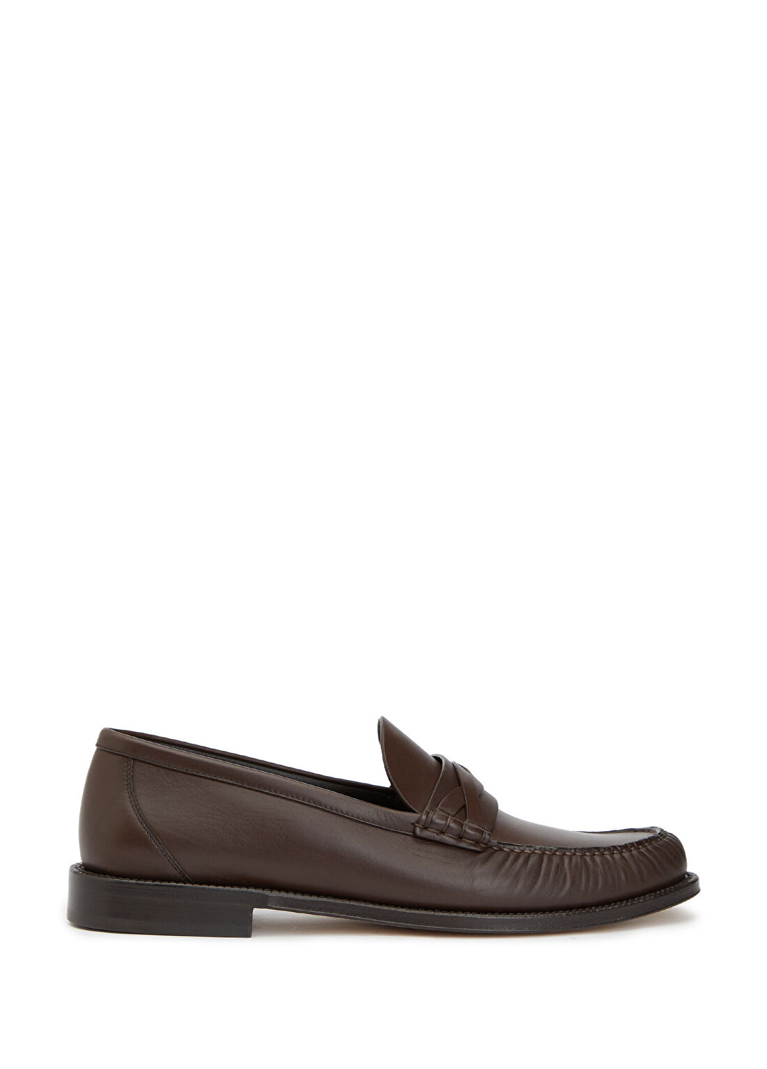 Brunello Cucinelli Kahverengi Erkek Deri Loafer